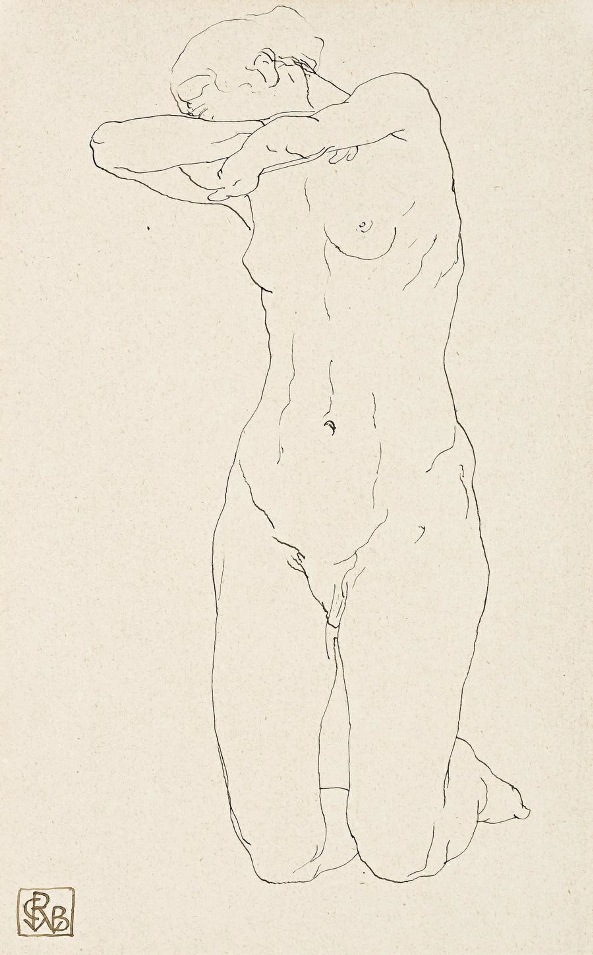 NUDE KNEELING