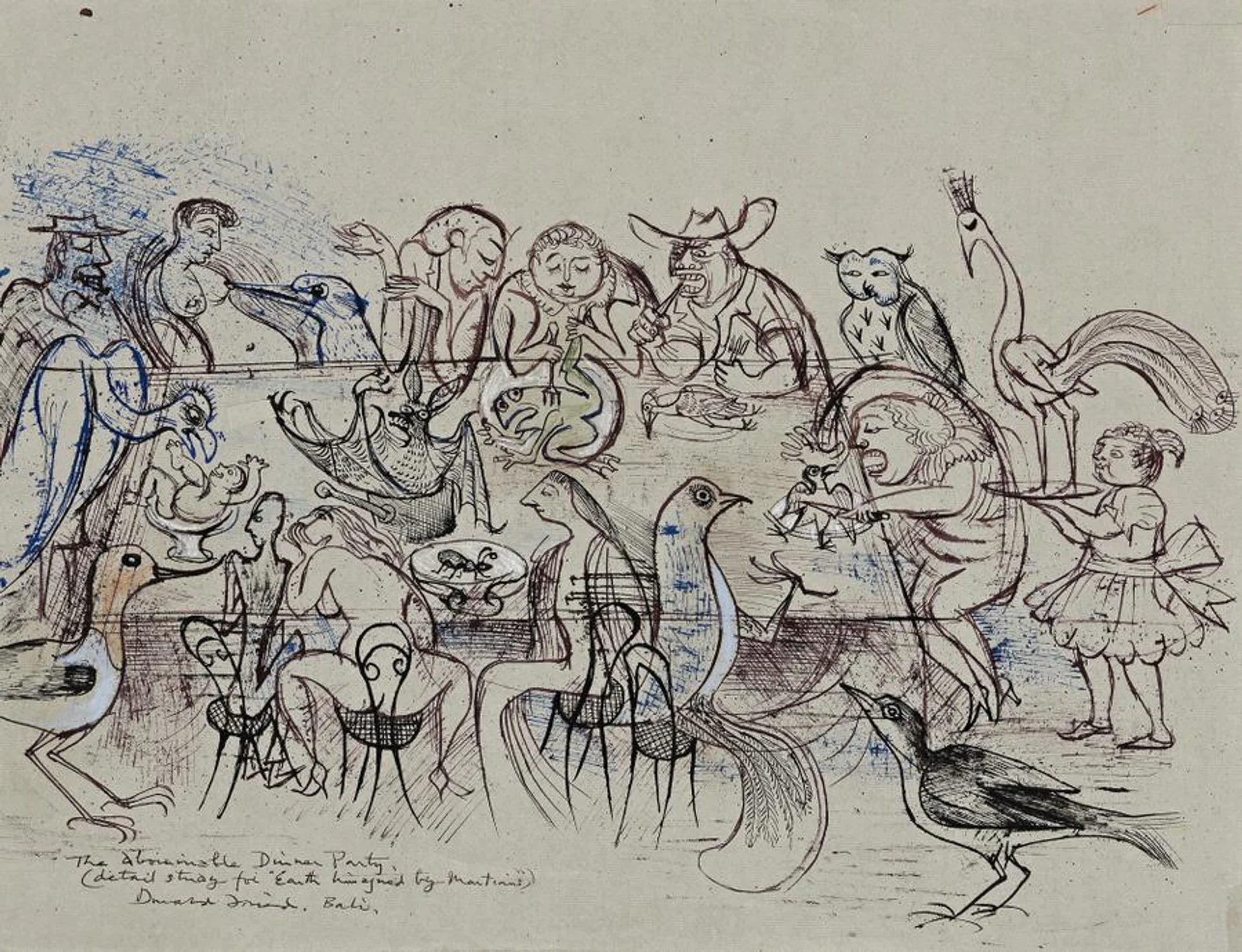 THE ABOMINABLE DINNER PARTY (STUDY FOR ‘EARTH IMAGINED BY MARTIANS’)