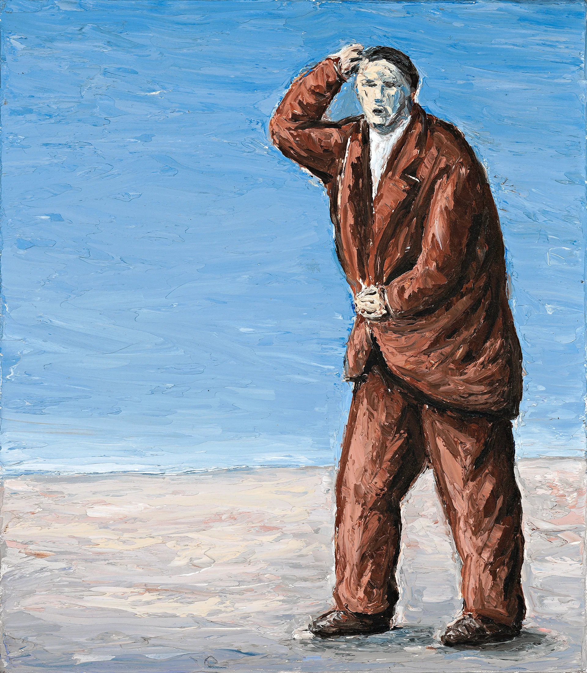 PAINTING 1997 (FIGURE SCRATCHING HEAD)