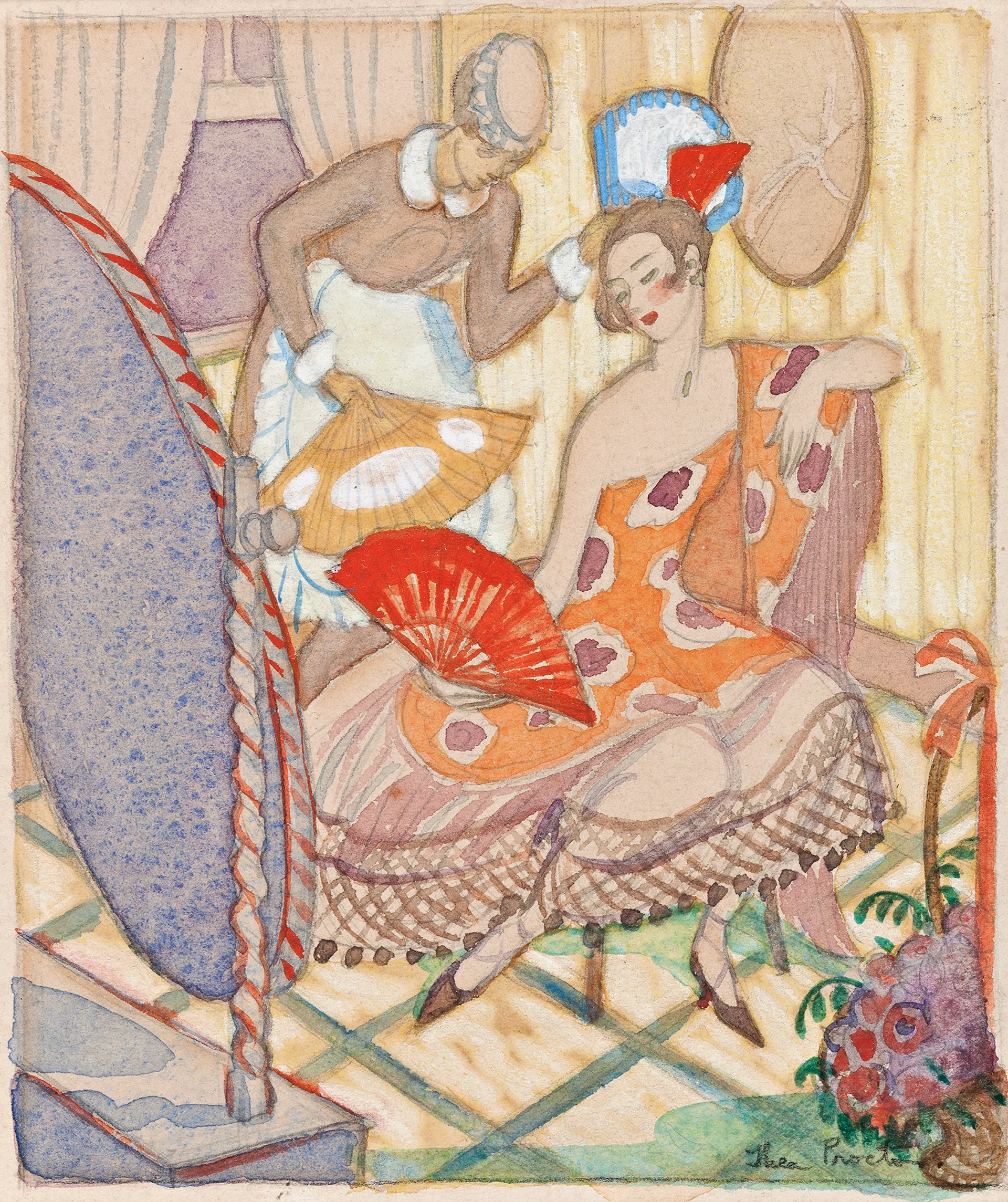 WOMEN WITH FANS