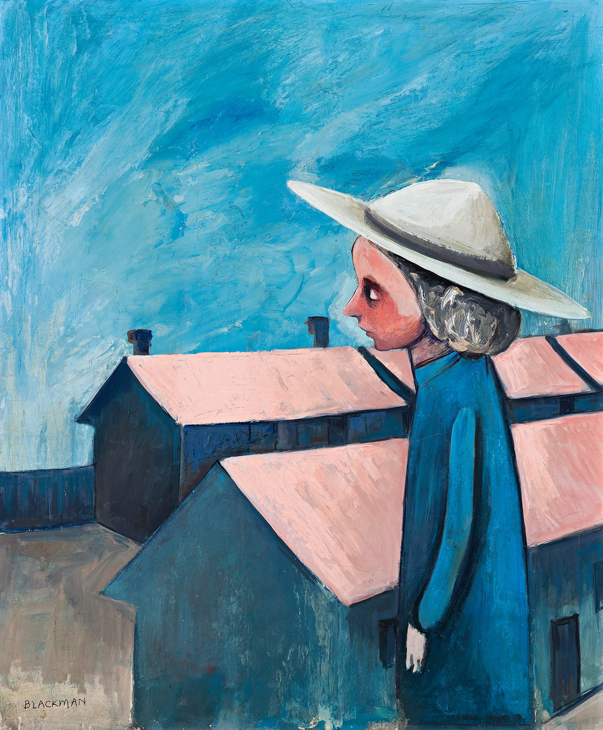 SCHOOLGIRL AND BUILDINGS, c.1952 – 53