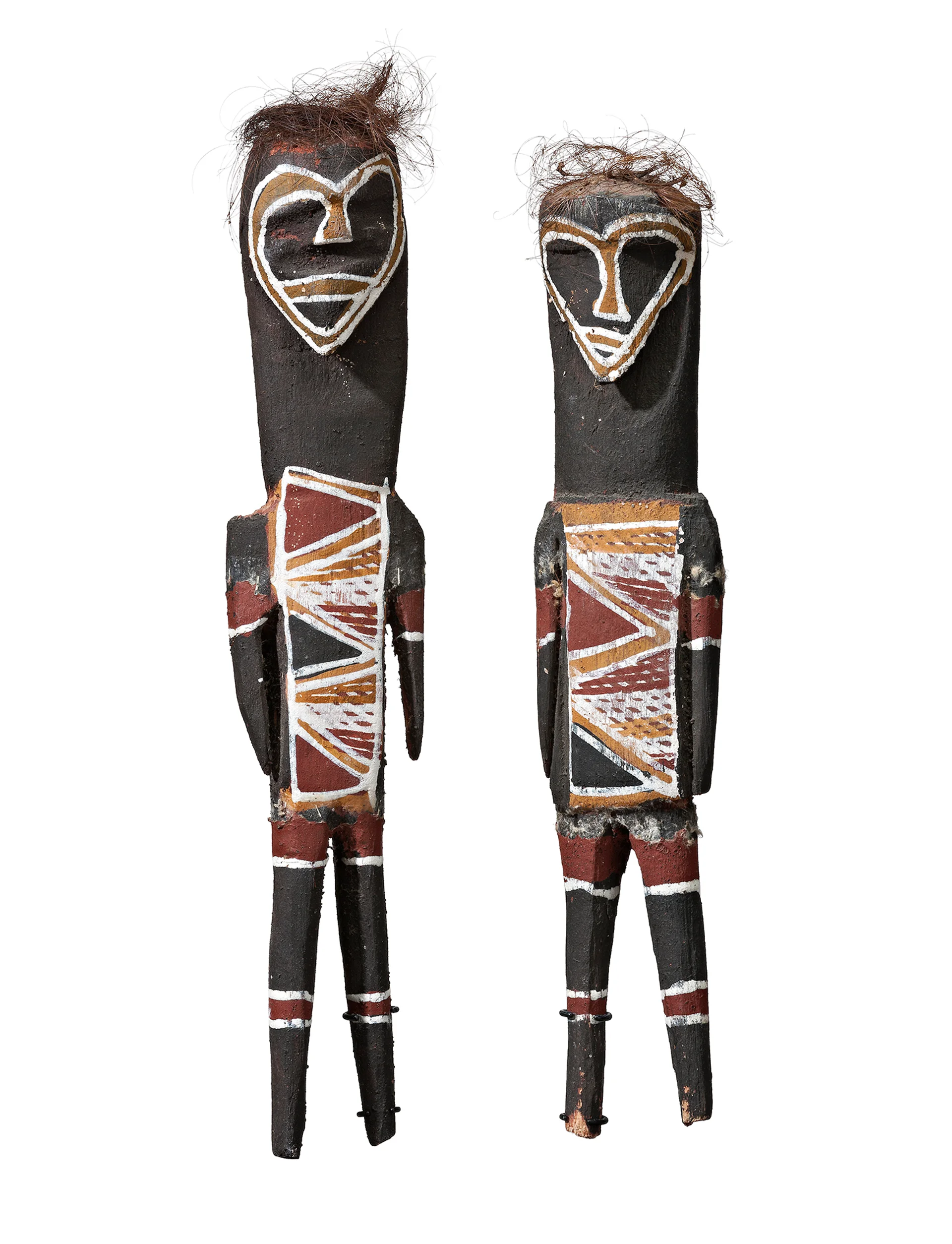 A PAIR OF SMALL MOKUY FIGURE