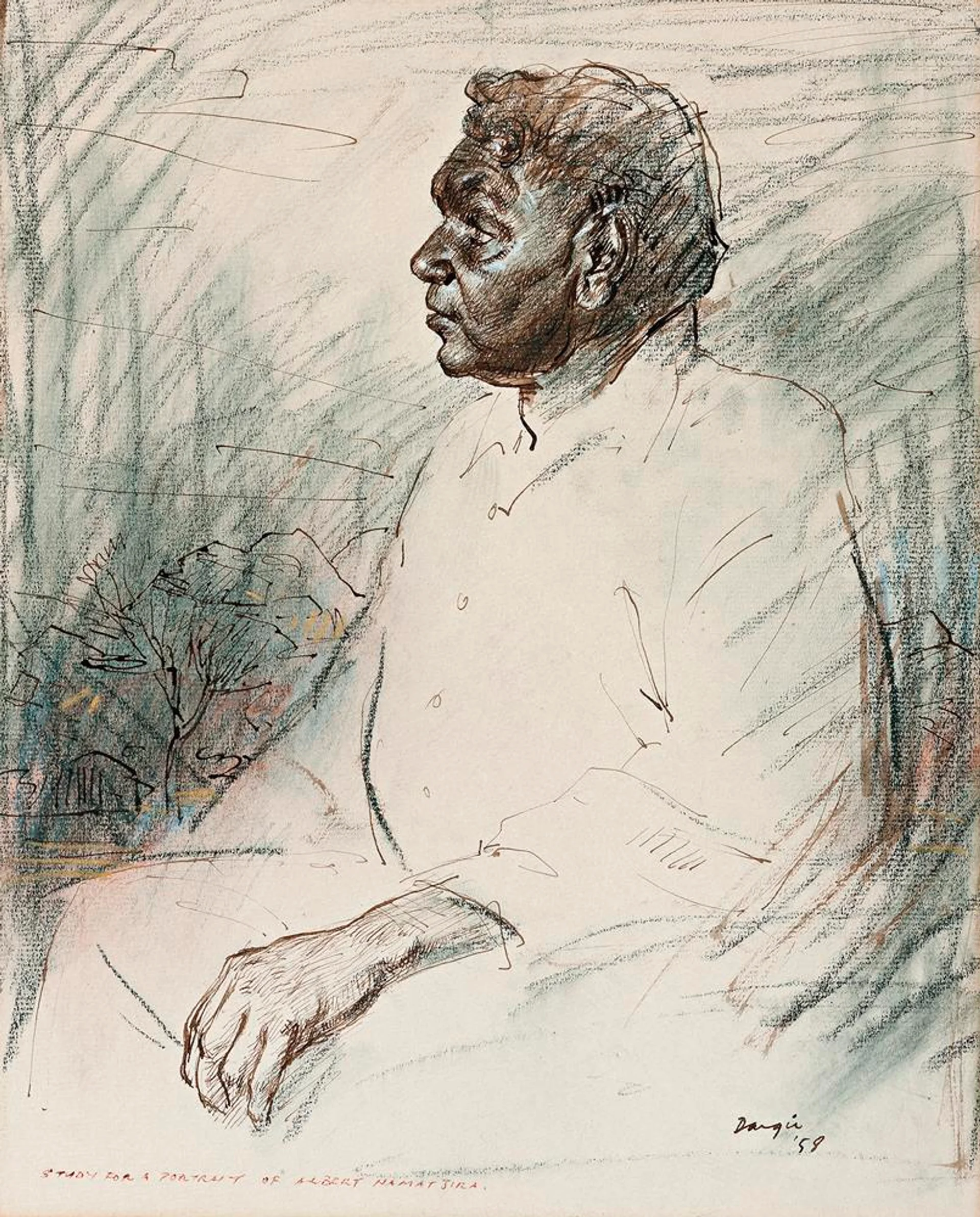 STUDY FOR A PORTRAIT OF ALBERT NAMATJIRA