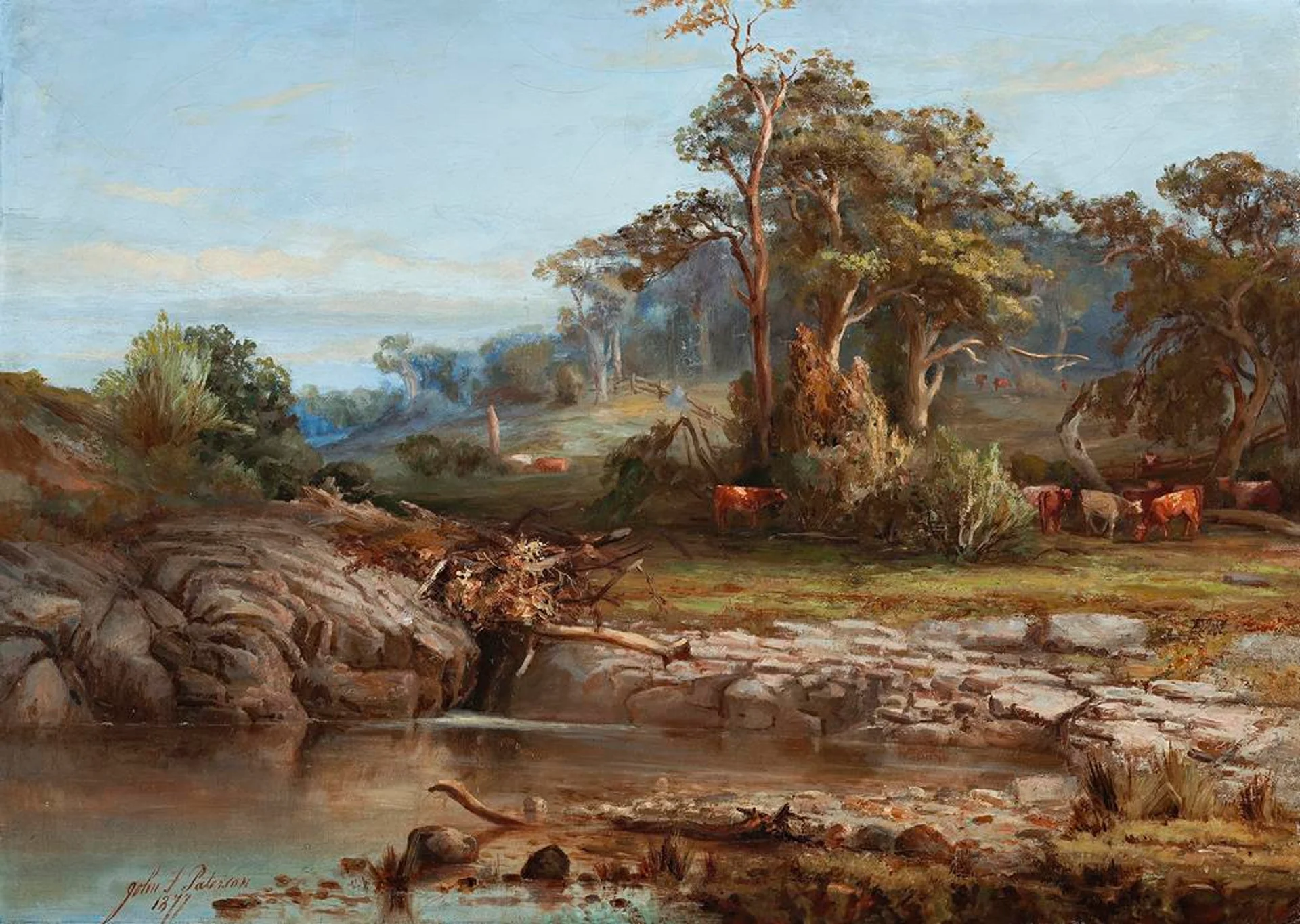VICTORIAN LANDSCAPE WITH CATTLE