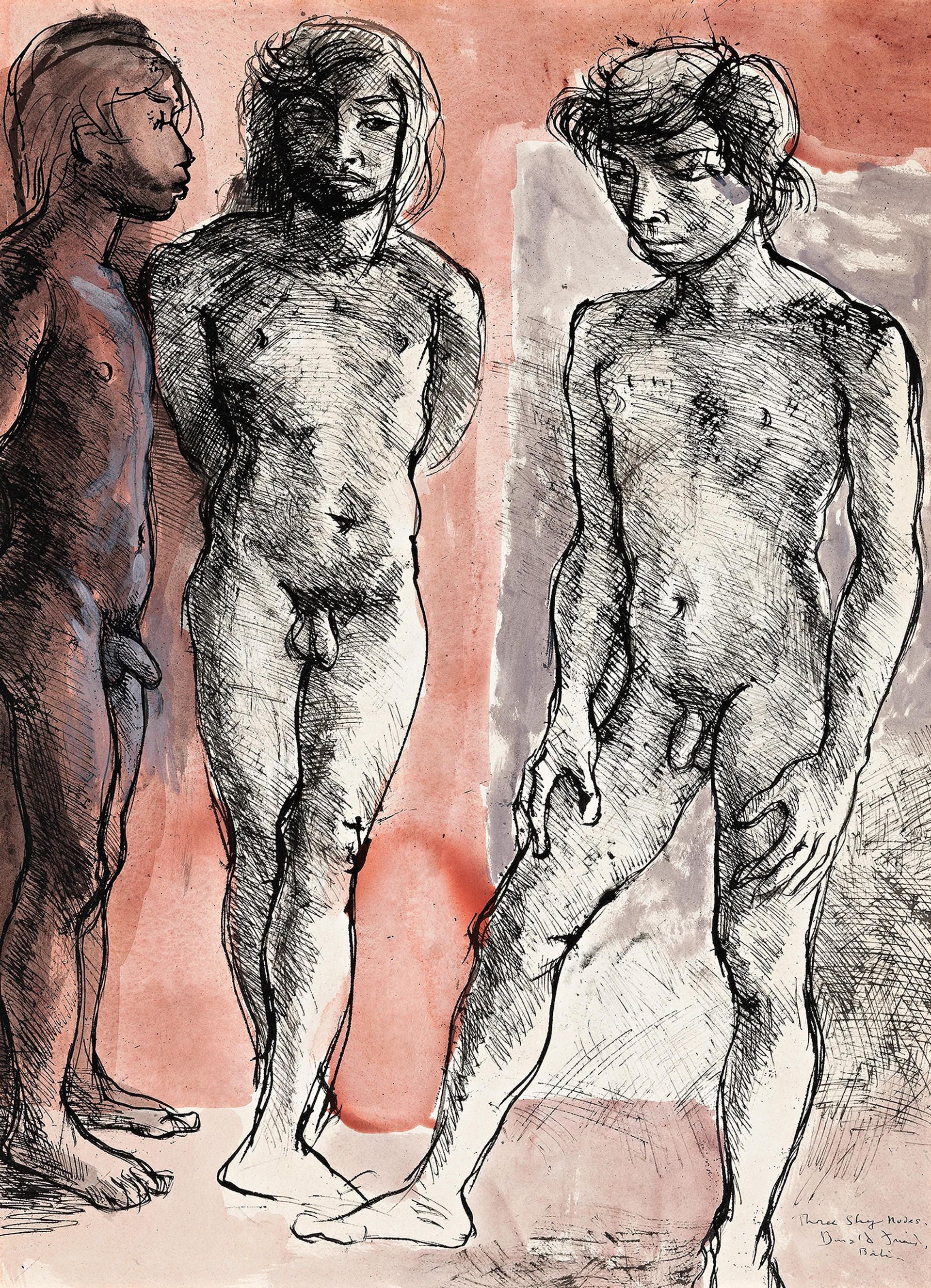 THREE SHY NUDES, BALI