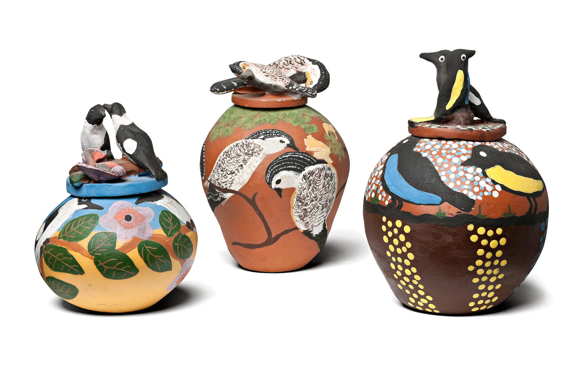 THREE HERMANNSBURG POTS, 1995 –