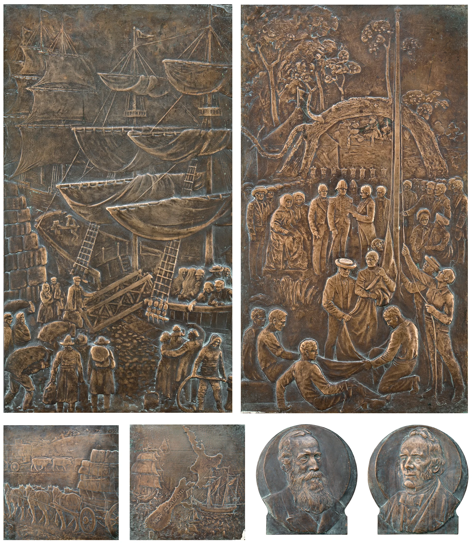 ANGAS MEMORIAL BRONZE RELIEFS