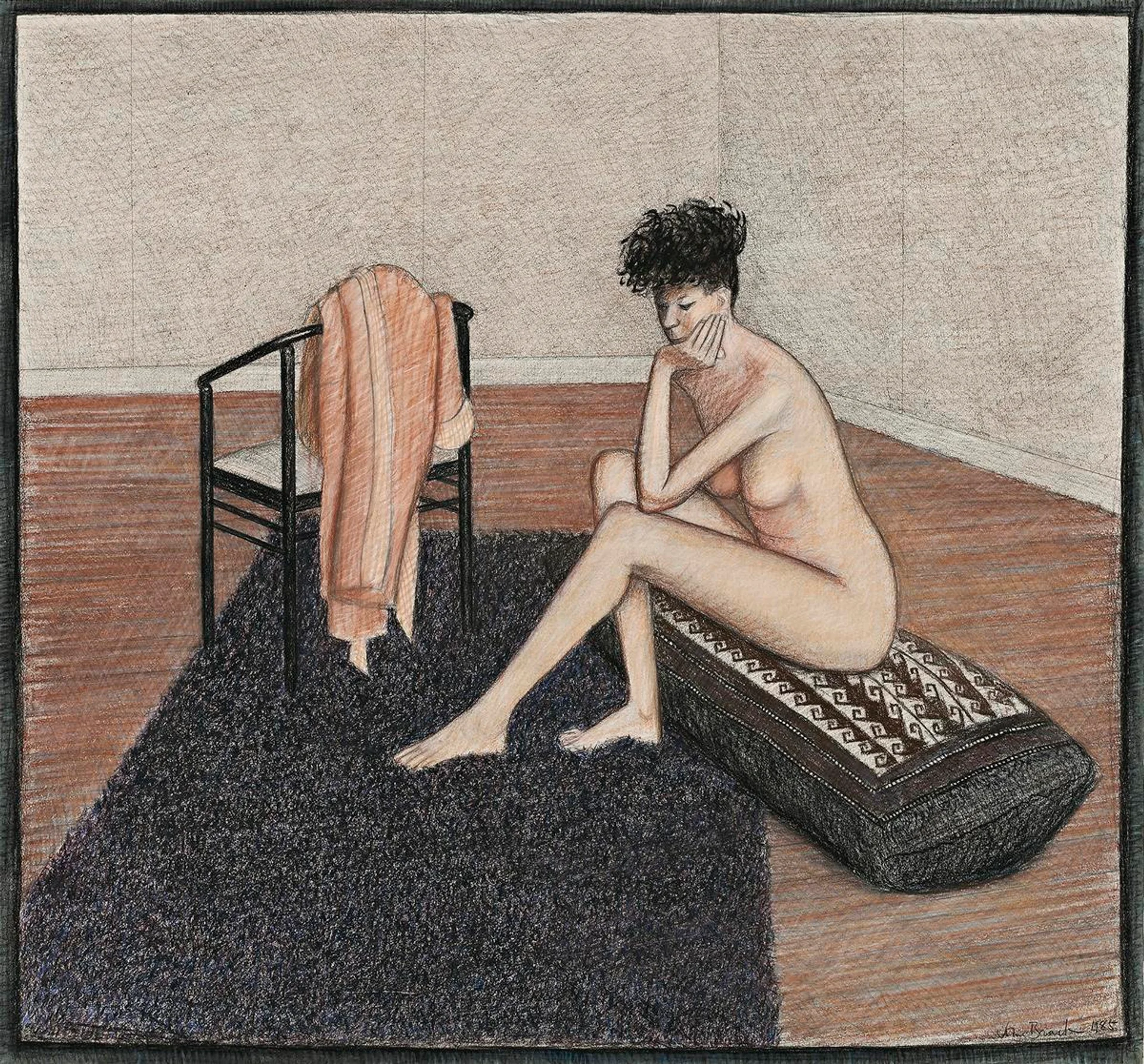 NUDE WITH PURPLE RUG