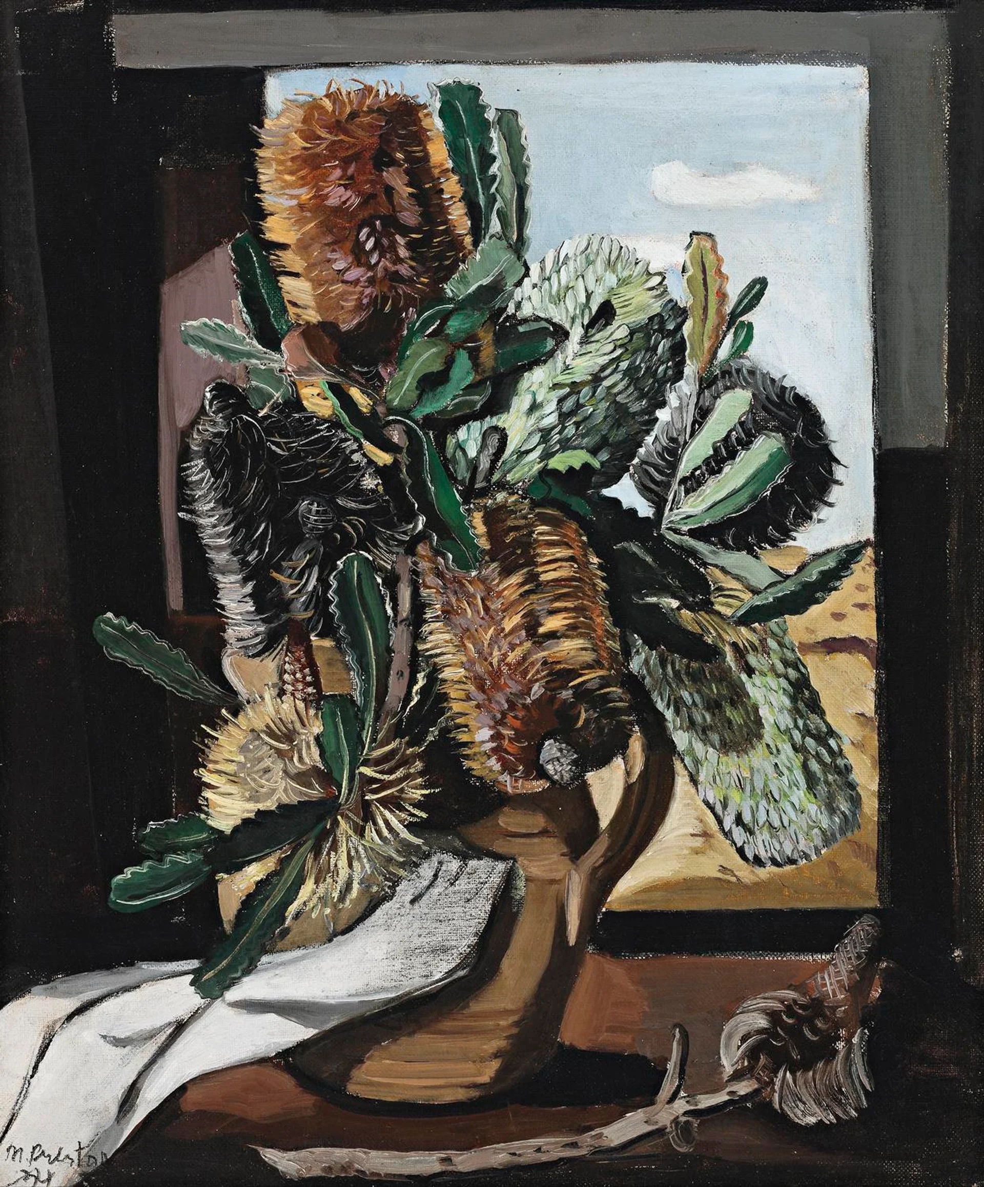 BANKSIA ON A WINDOW LEDGE