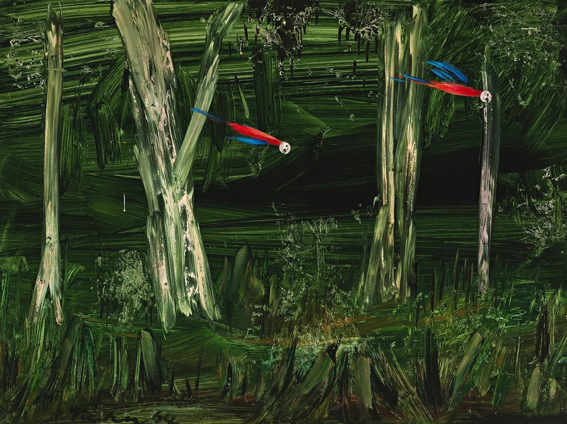 PARROTS THROUGH THE TREES