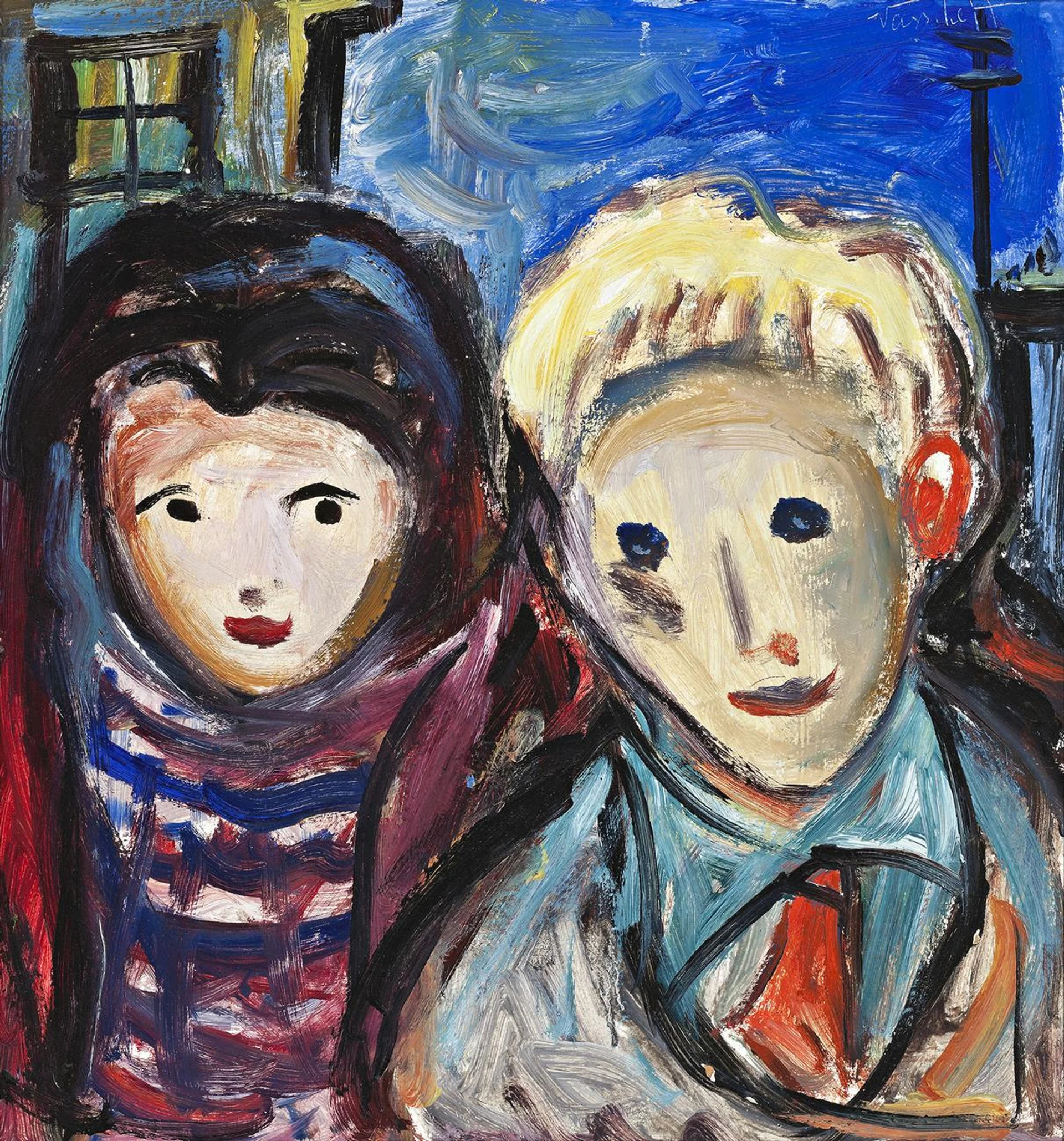 GIRL AND BOY WATCHING ME PAINT