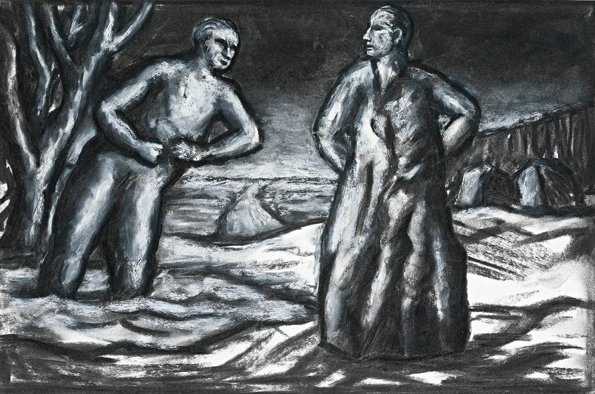 DRAWING (FIGURE IN WATER)