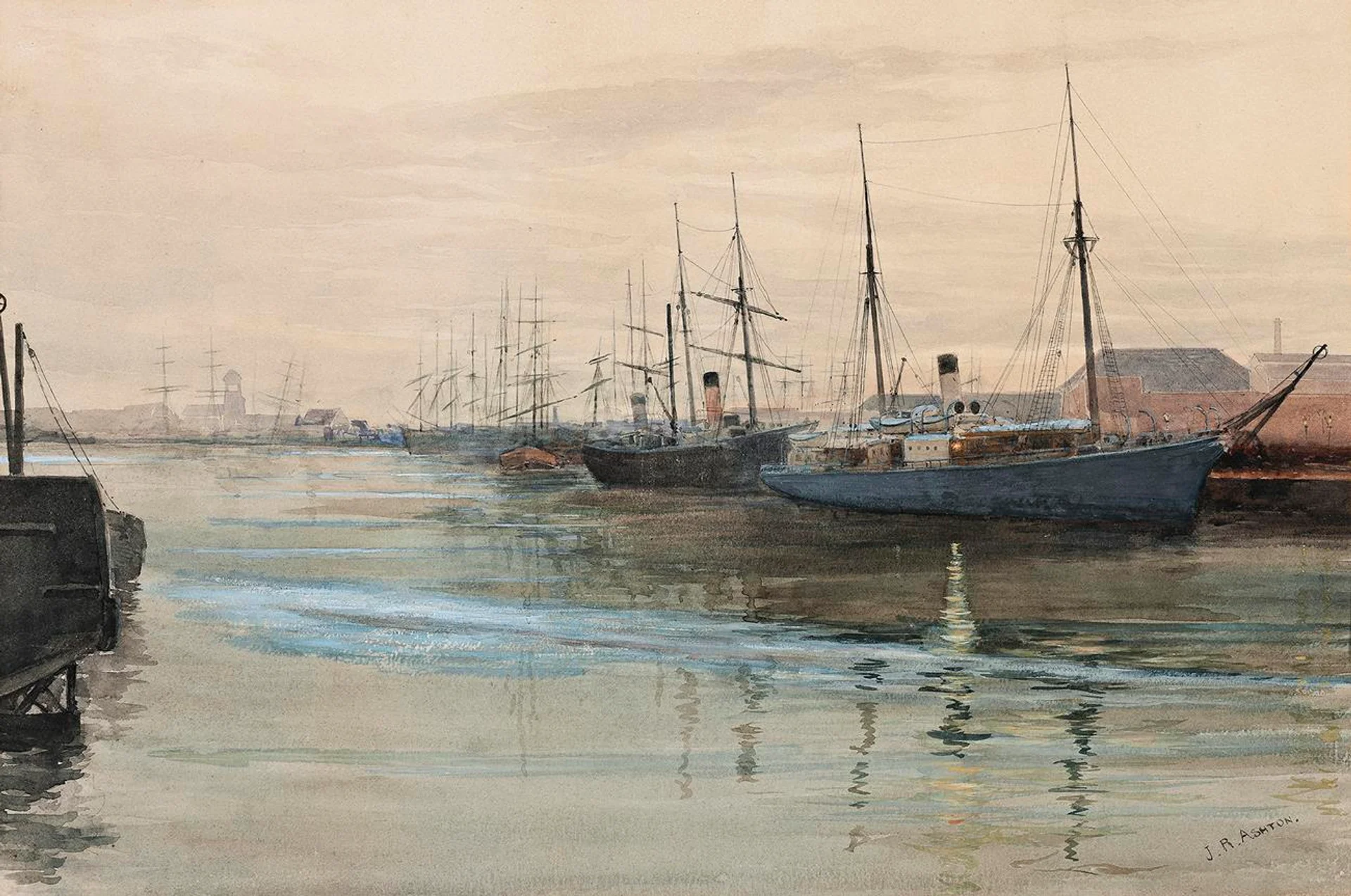 SHIPPING ON THE YARRA – EARLY MORNING