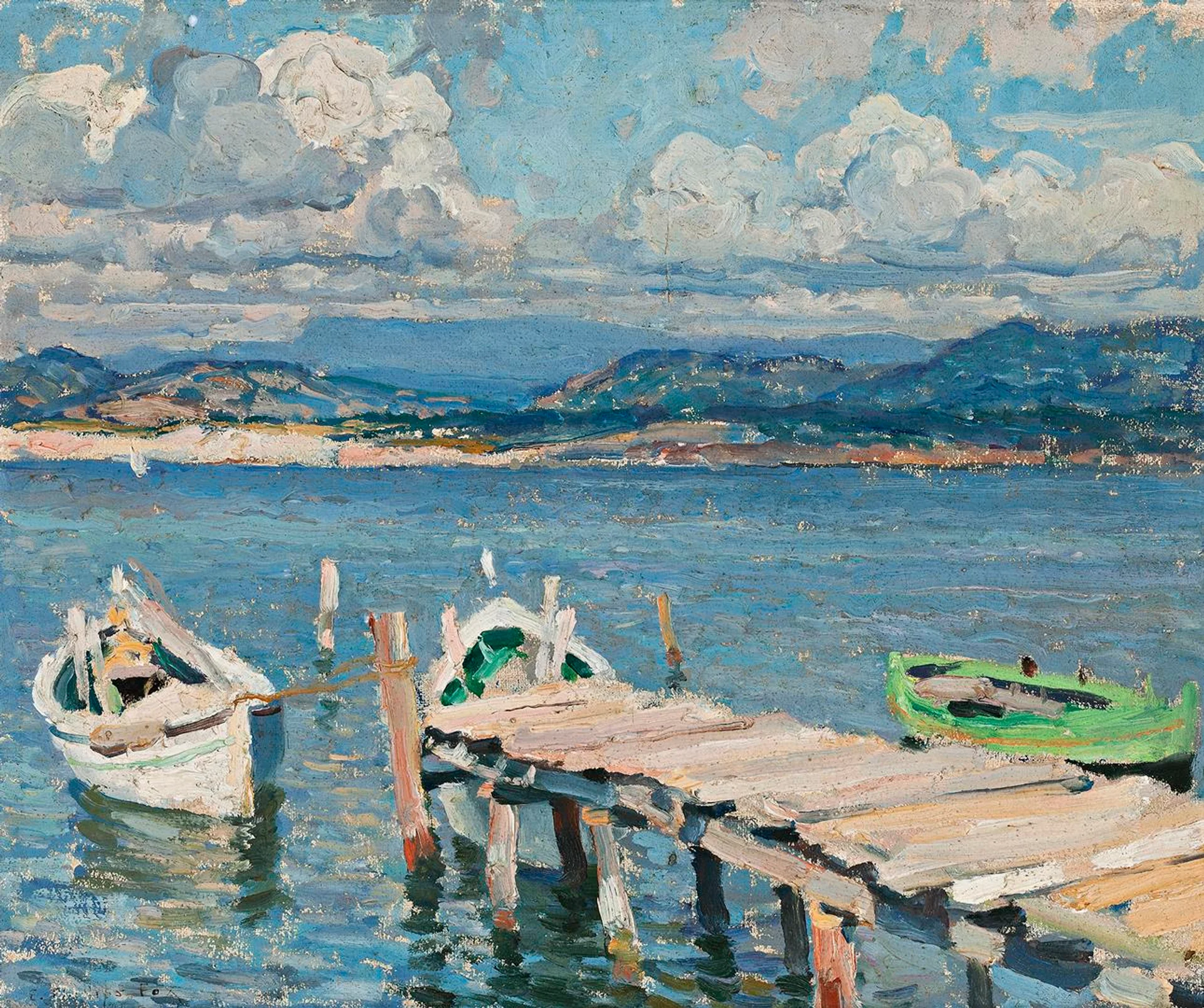 (FISHING BOATS AND JETTY, LE BRUSC)