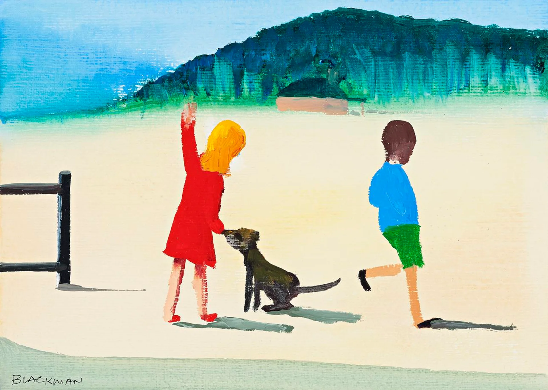CHILDREN AND DOG PLAYING – GLASSHOUSE MOUNTAINS