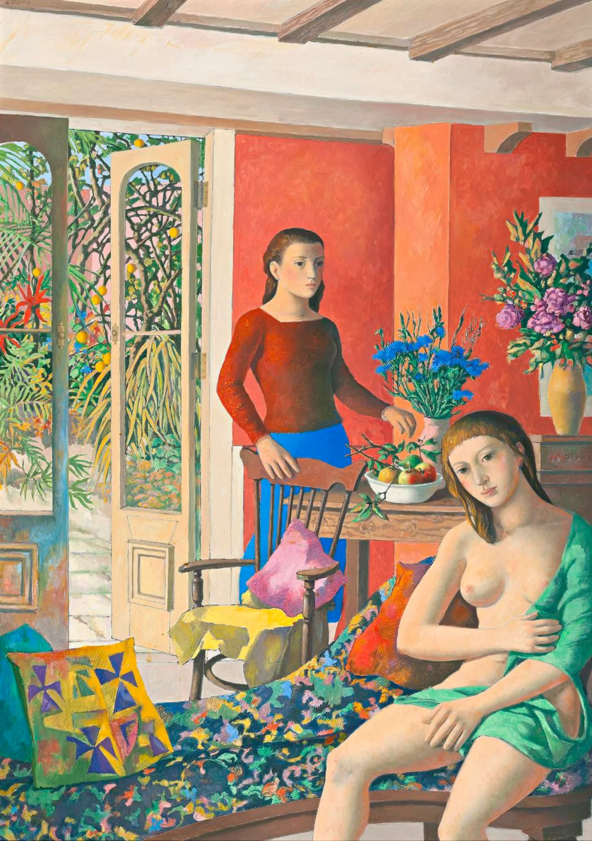 TWO FIGURES IN A ROOM