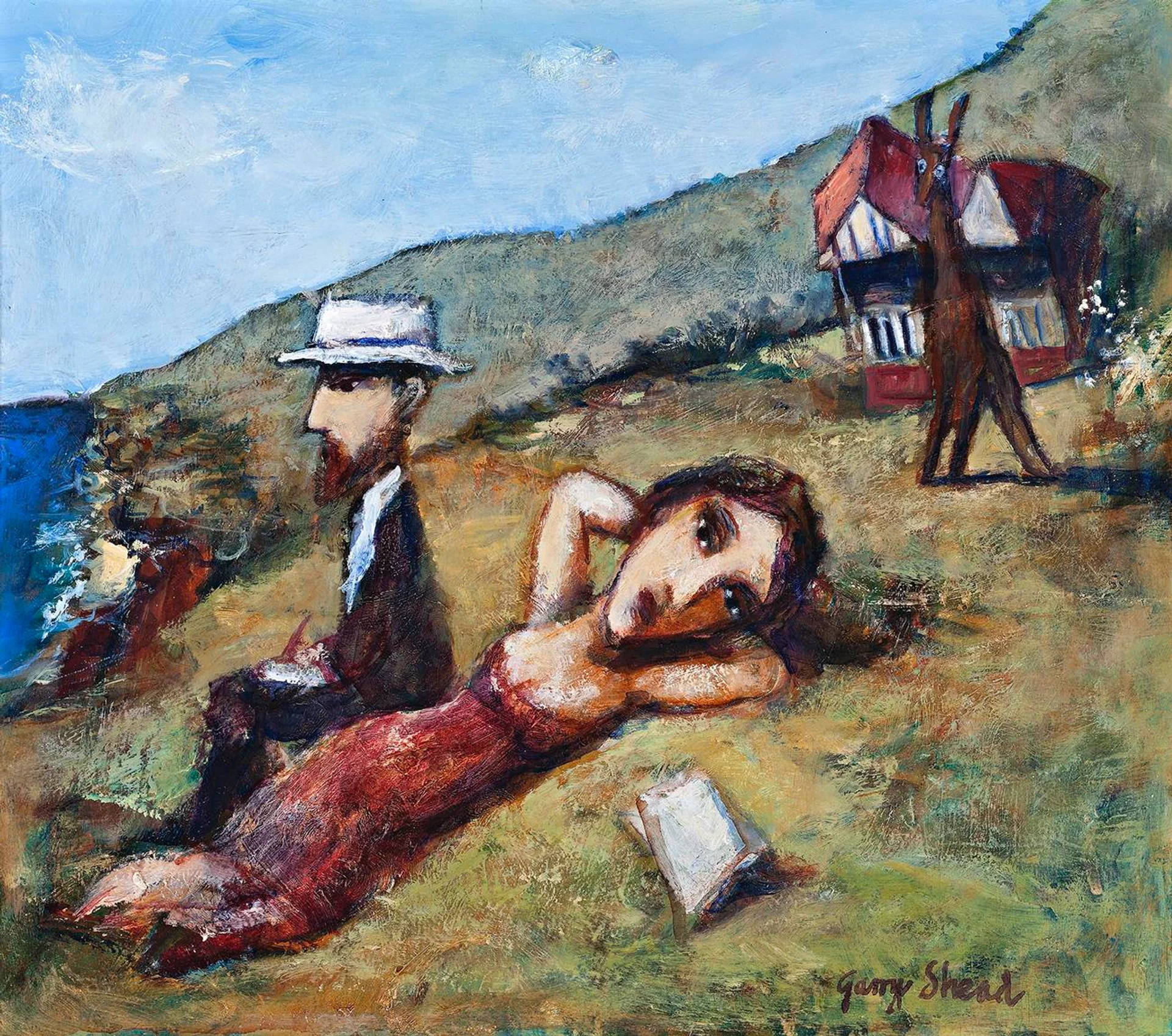 TWO FIGURES WITH KANGAROO