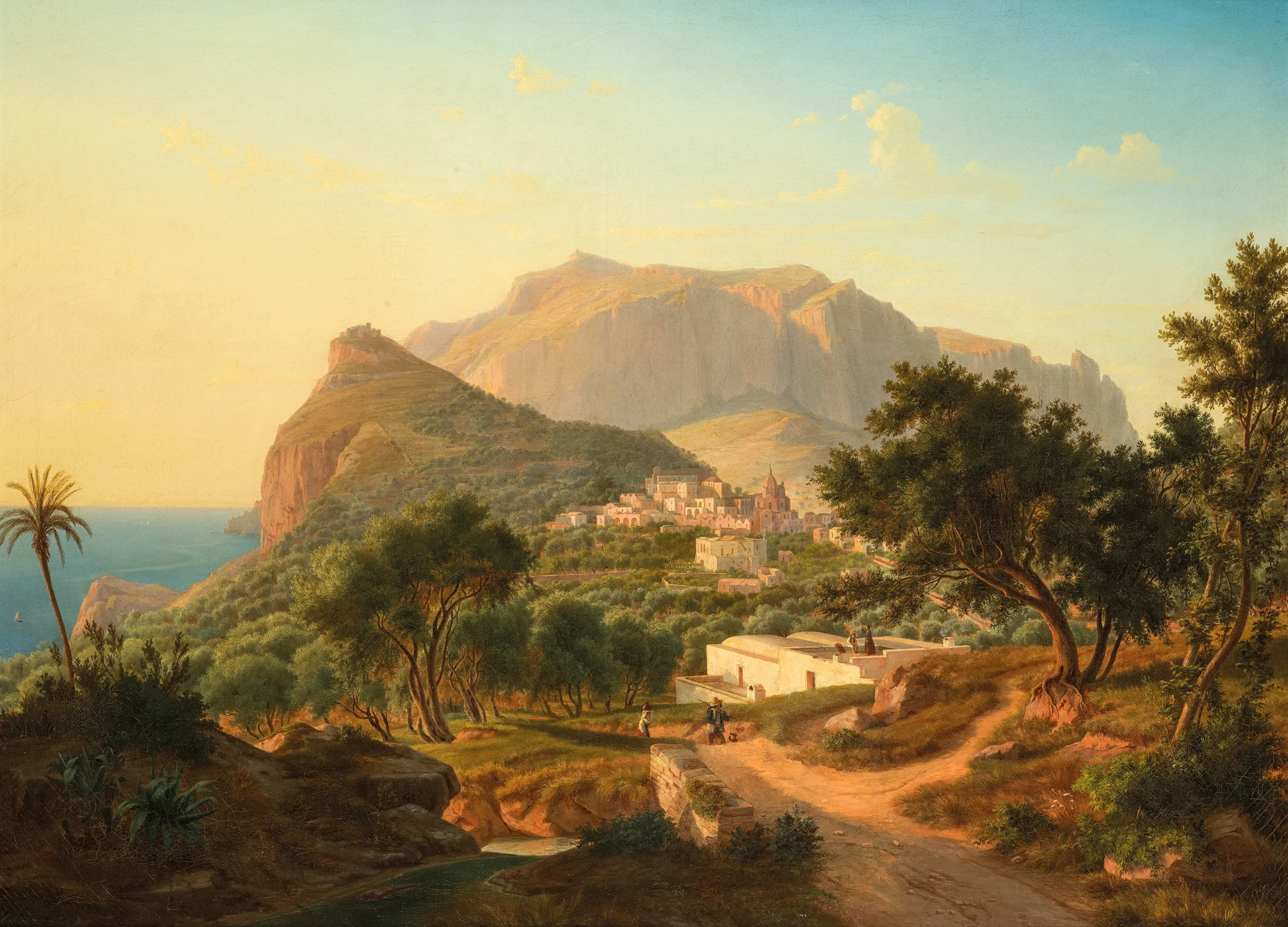ABENDLANDSCHAFT VON DER INSEL CAPRI, 1846 (EVENING LANDSCAPE FROM THE ISLAND OF CAPRI)
