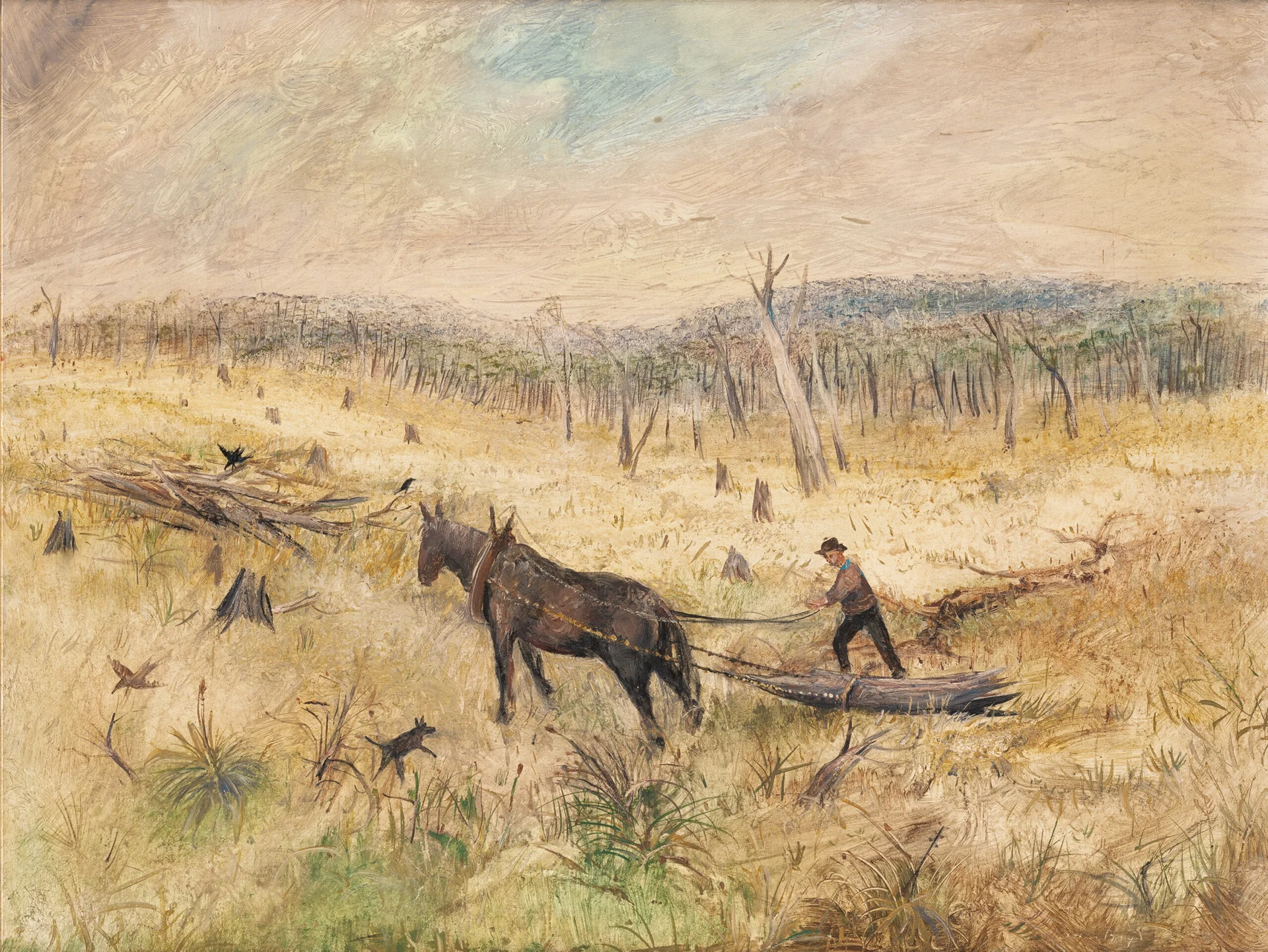 MAN CLEARING LAND, HARKAWAY