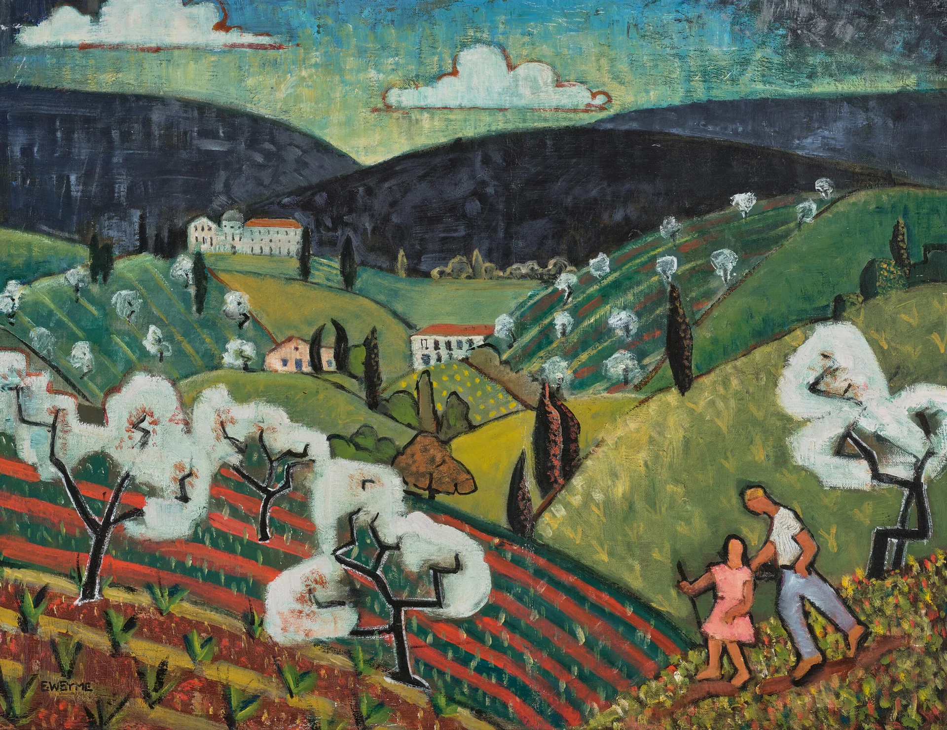 TUSCAN LANDSCAPE (VERSO: SIENA)
