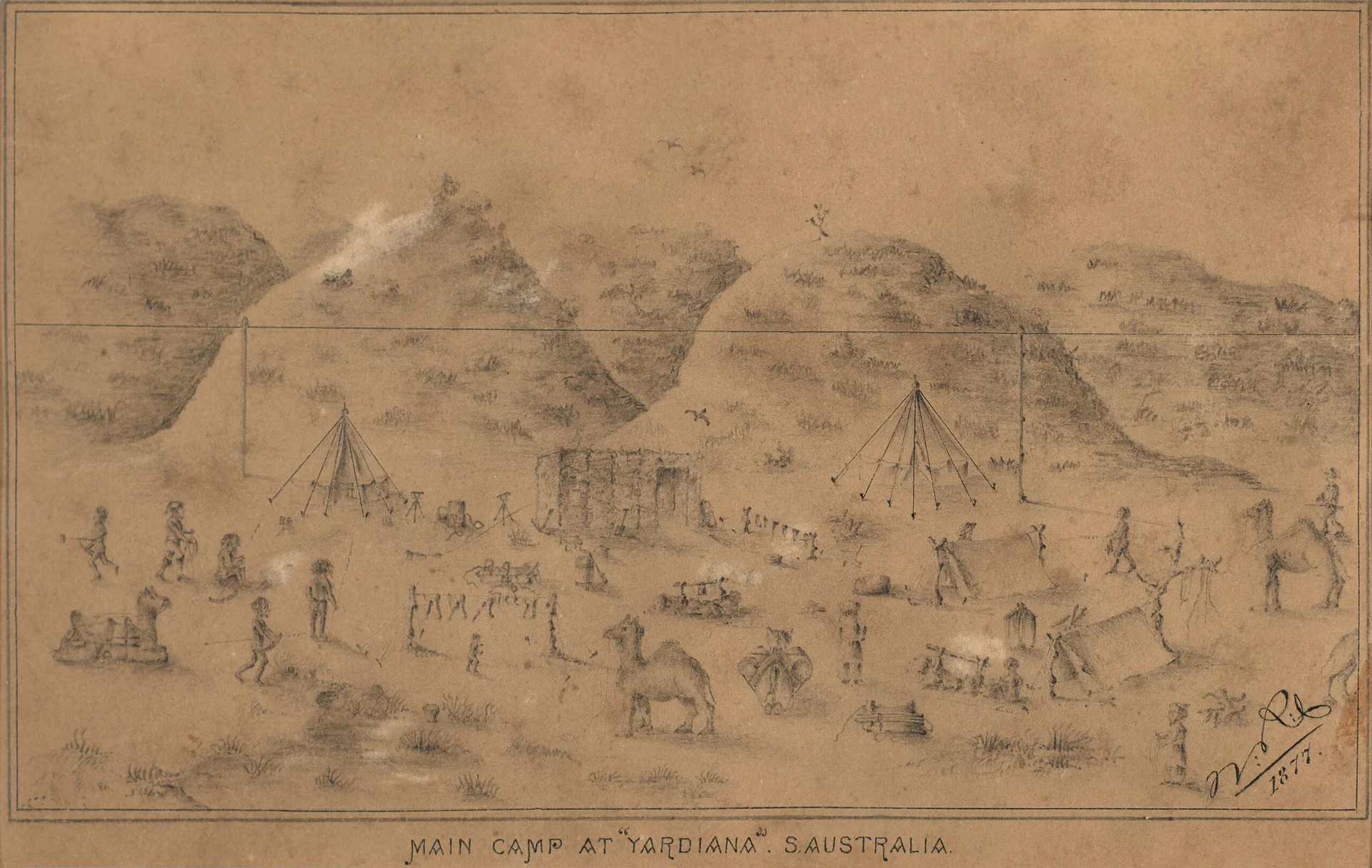 MAIN CAMP AT “YARDIANA”, SOUTH AUSTRALIA