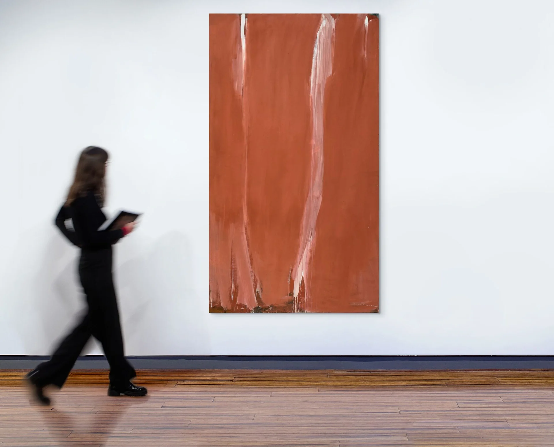 TWO FAINT LINES ON BROWN (TP85)
