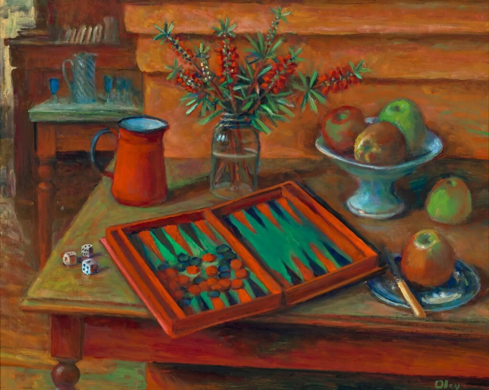 BACKGAMMON AND BOTTLEBRUSH