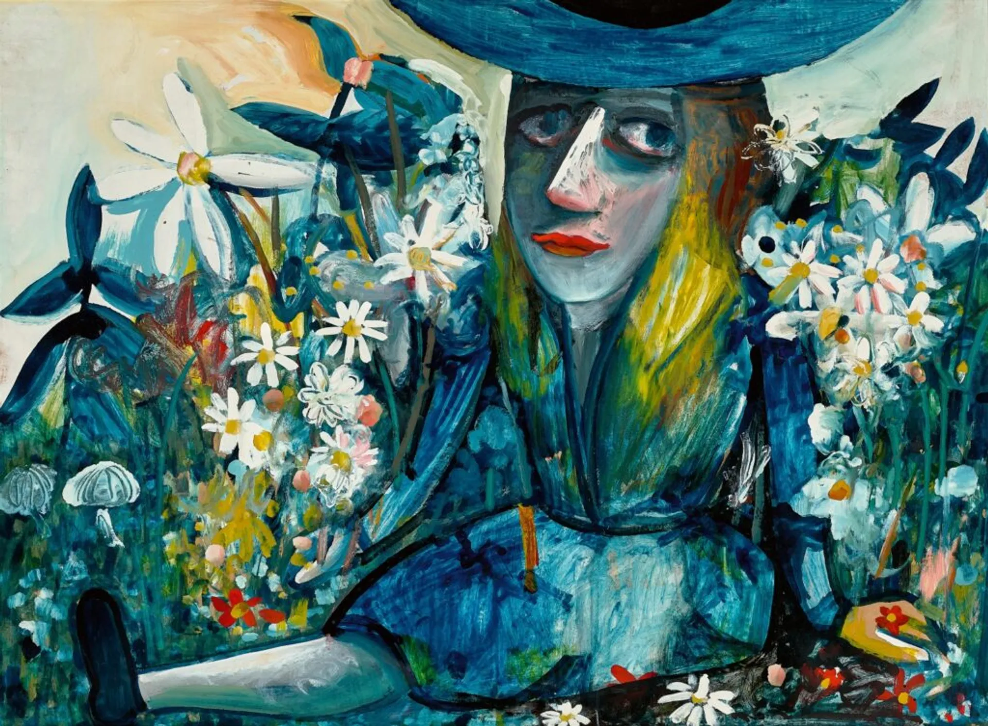 Alice amongst flowers