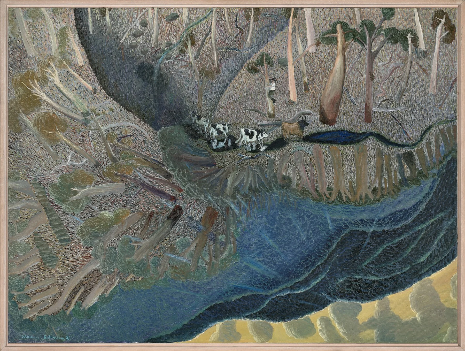 Morning landscape with neighbour’s bull