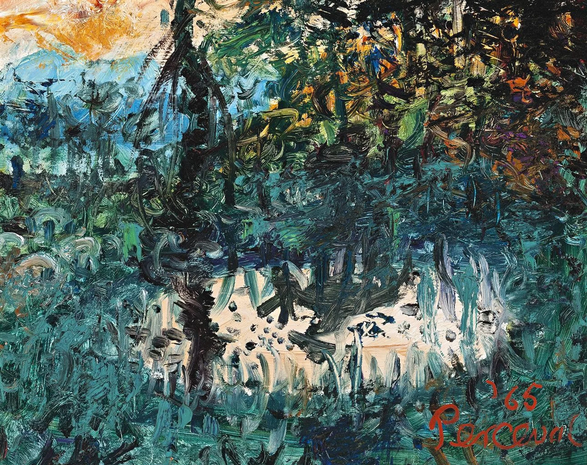 POND AT DUSK NEAR BLACK MOUNTAIN