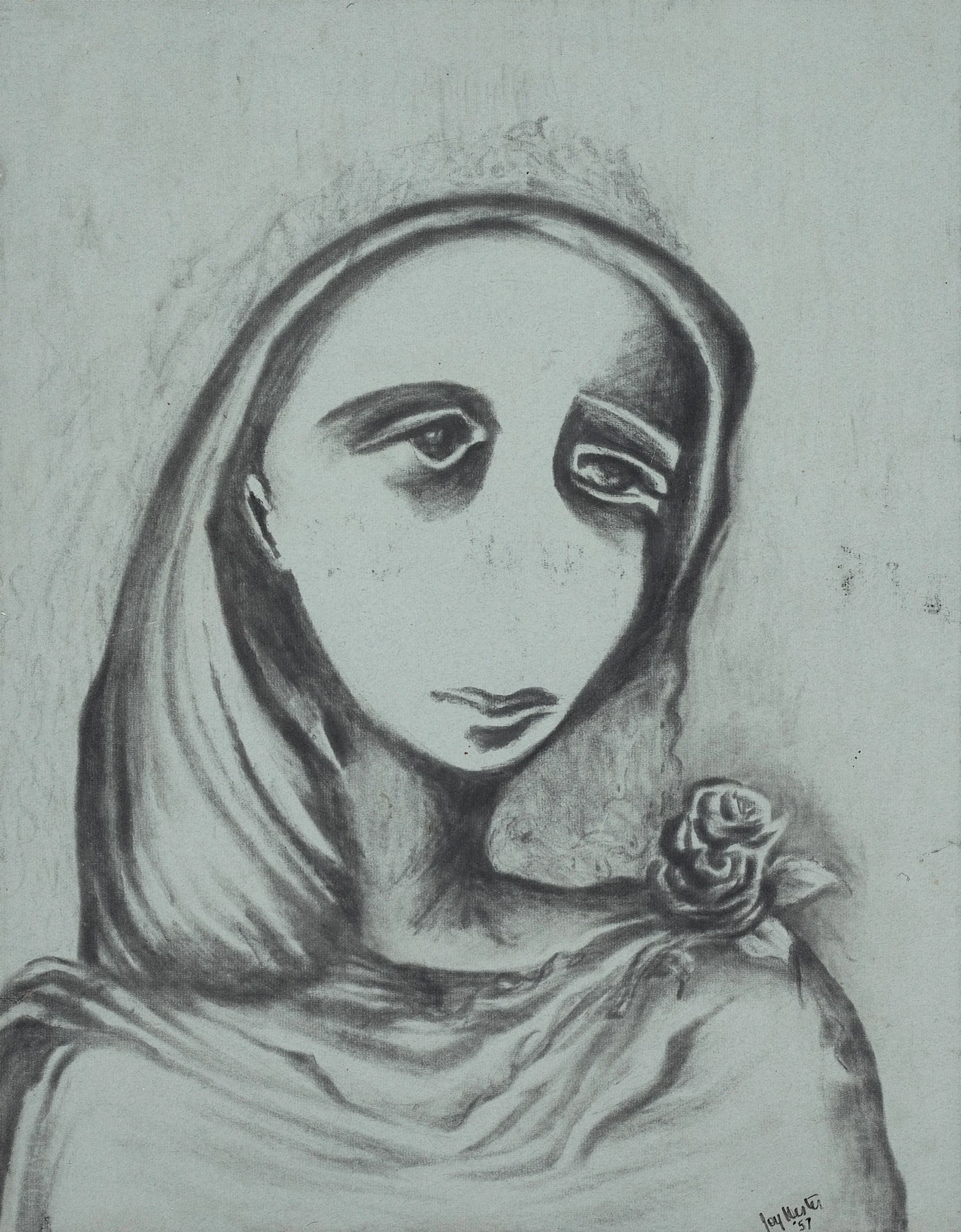WOMAN AND ROSE