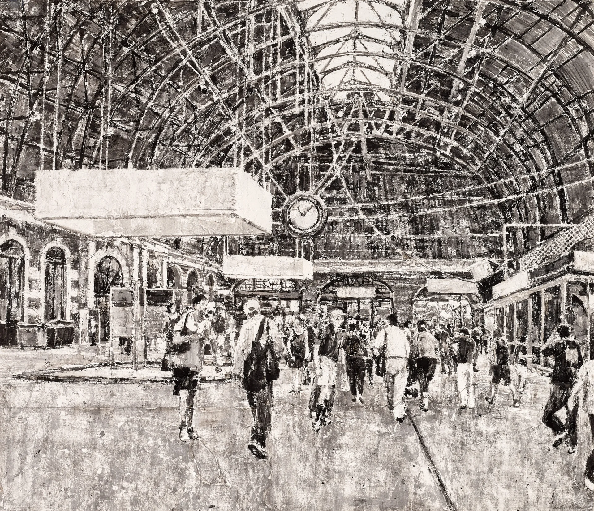 Commuters at Central