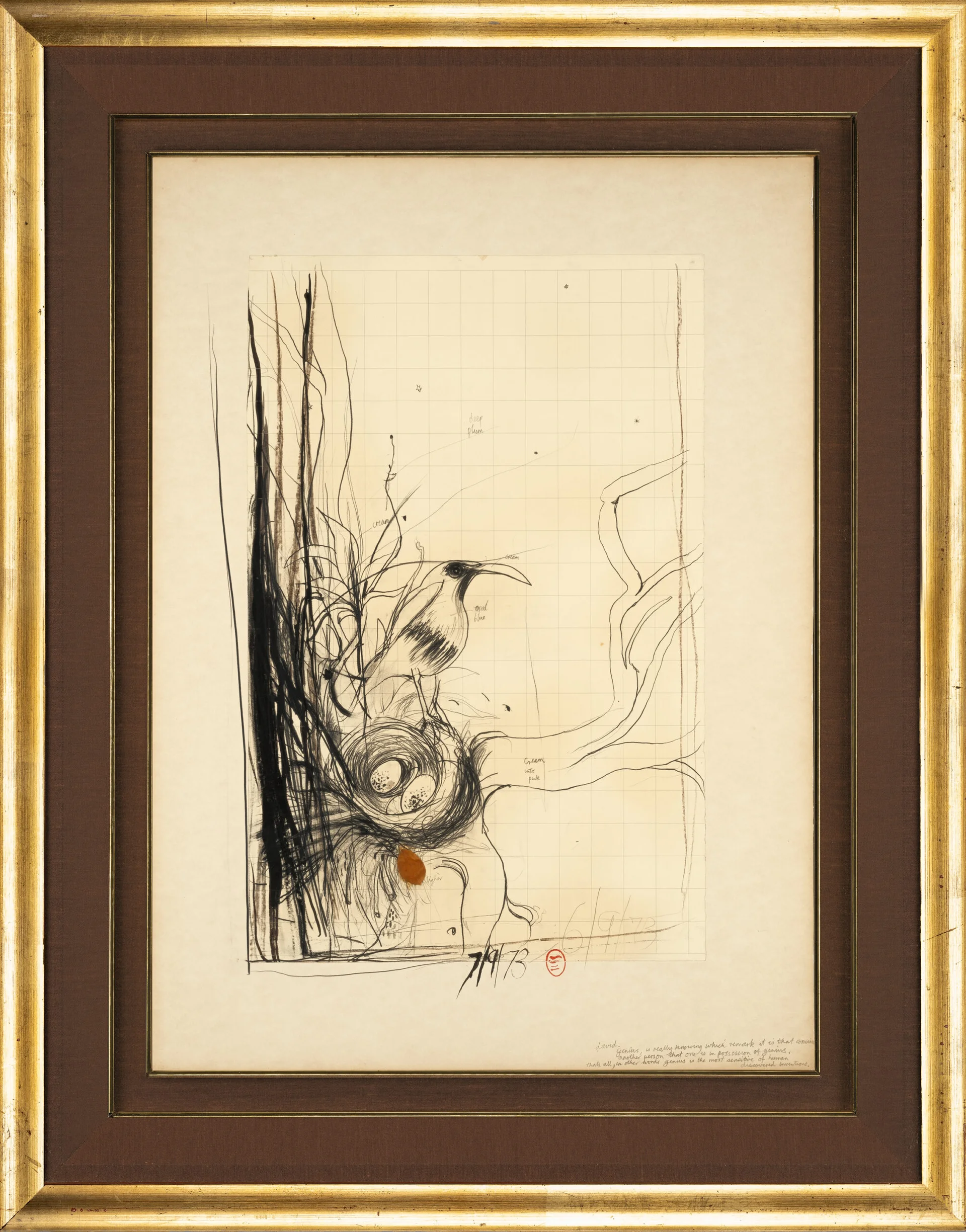 (Study for a bird’s nest)