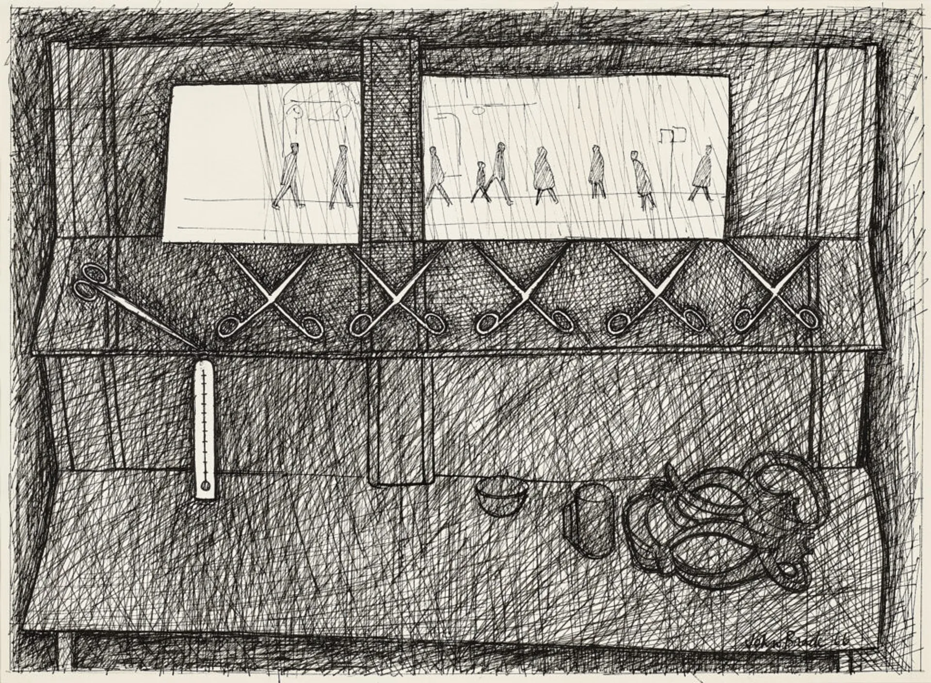 Study for mirror and scissors
