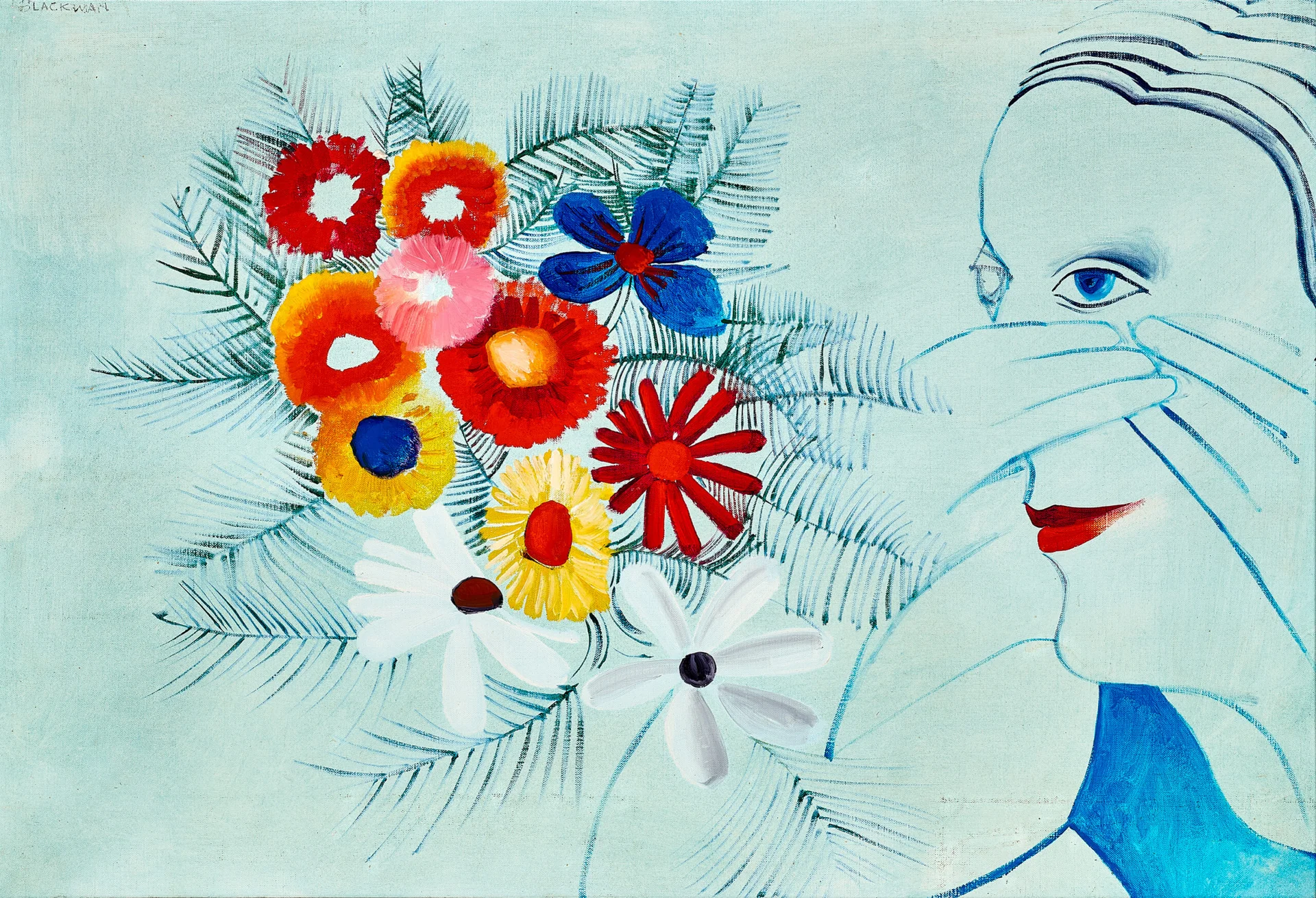 Girl and flowers