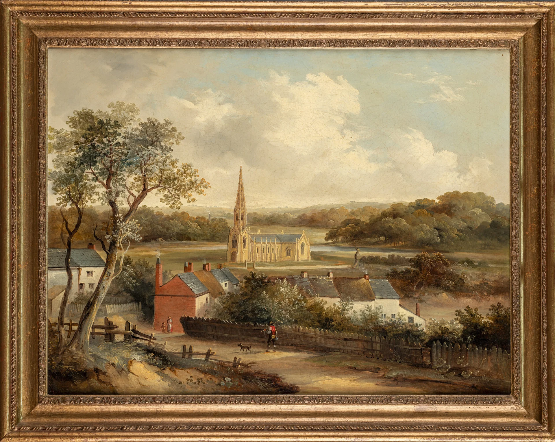 LANDSCAPE NEAR BOLTON – THE NEW CHURCH AT LEVER BRIDGE