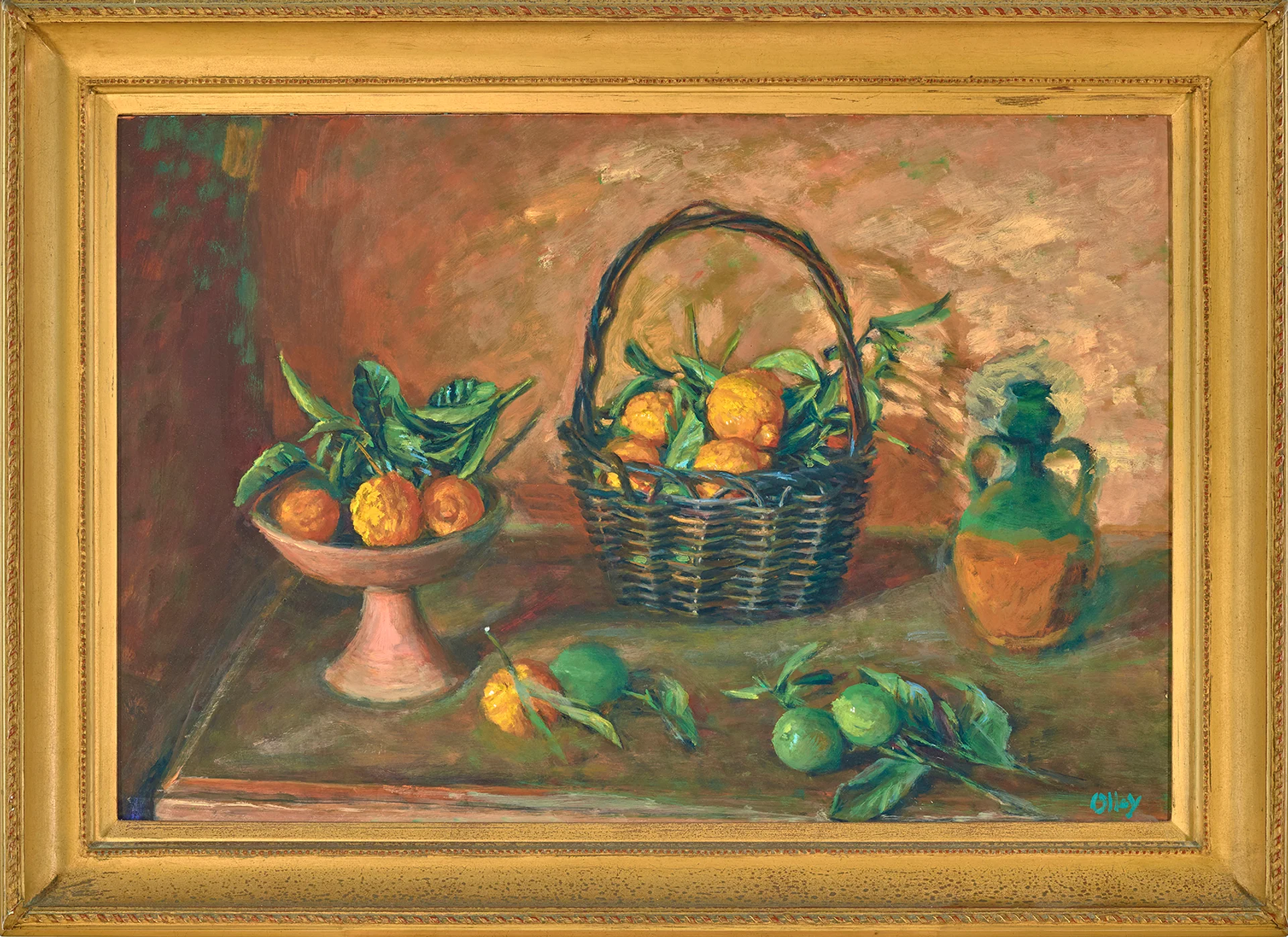 BUSH LEMONS IN A BLACK BASKET