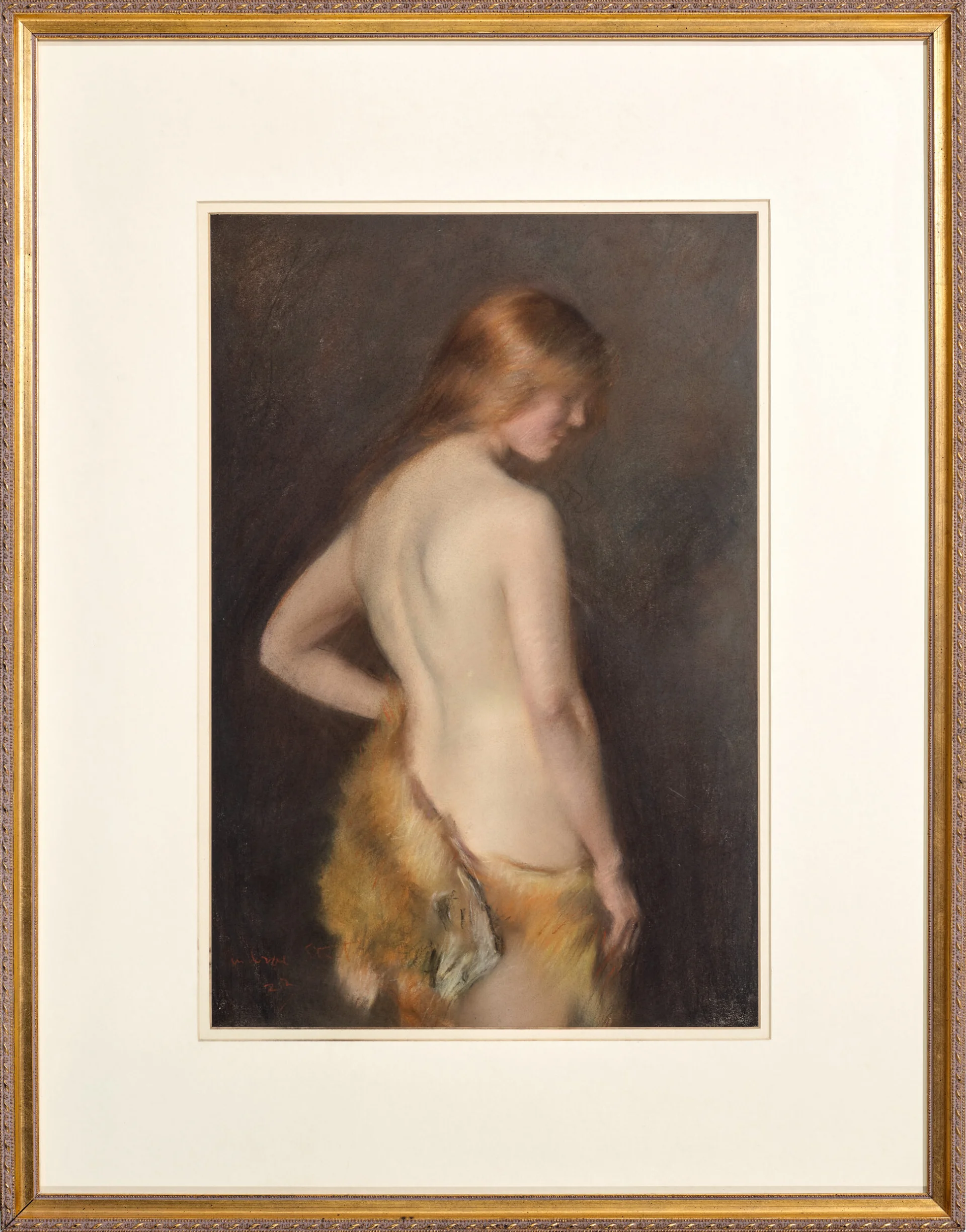 STANDING NUDE WITH FUR