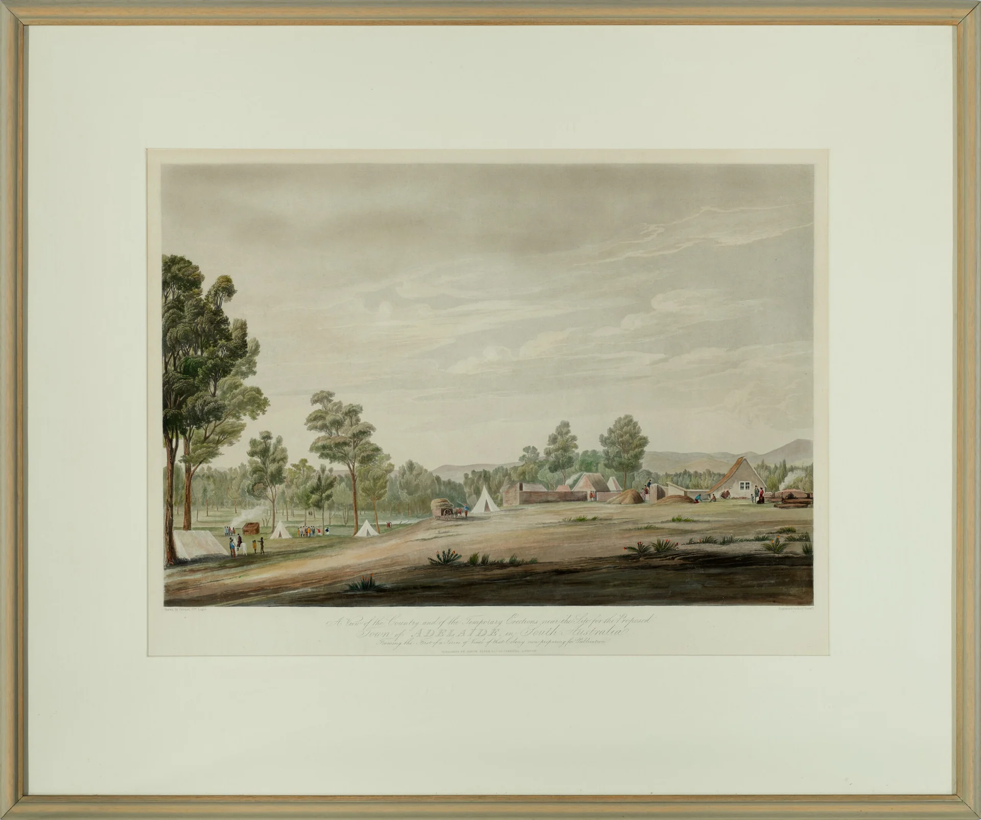 A VIEW OF THE COUNTRY AND THE TEMPORARY ERECTIONS NEAR THE SITE