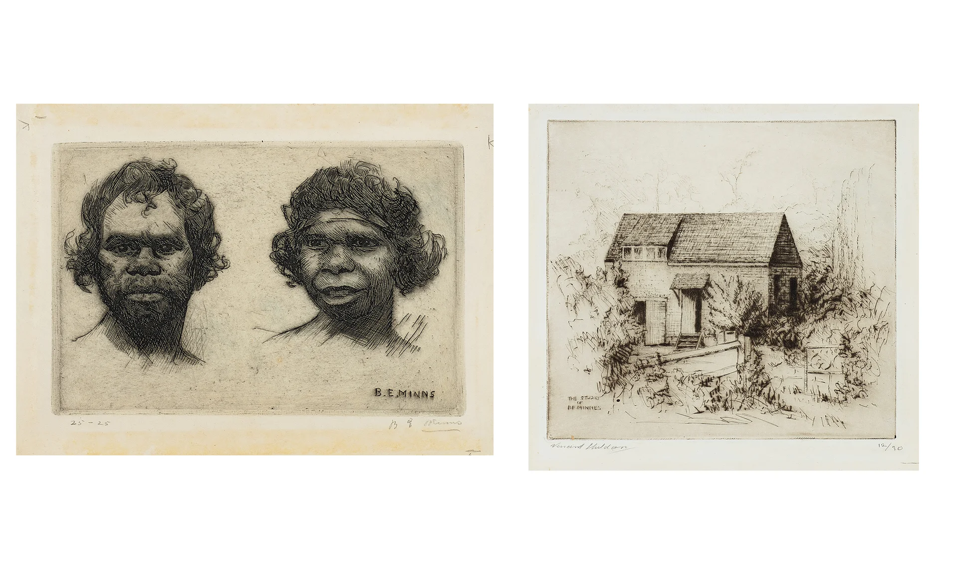 TWO ETCHINGS