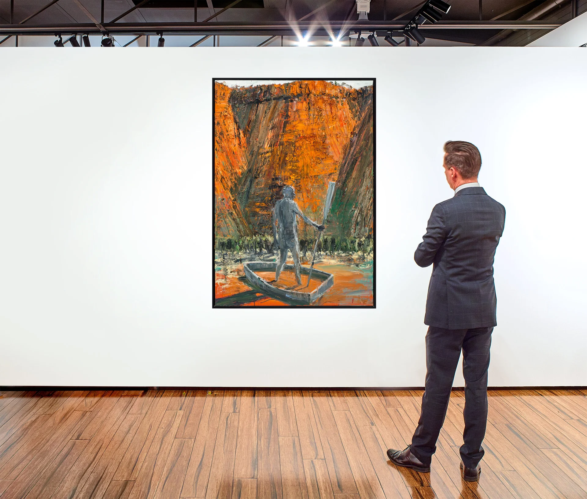 (DESERT FIGURE WITH OAR) UPRIGHT