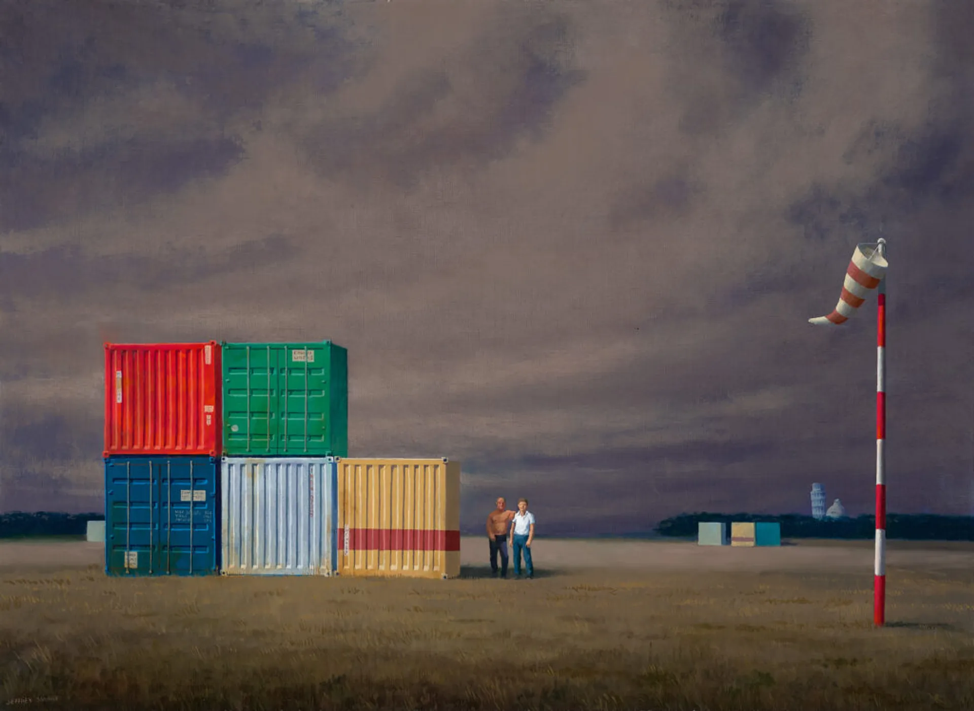 Containers at Pisa airport