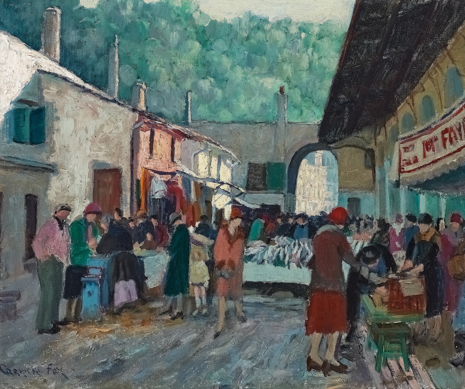 38 · ETHEL CARRICK FOX, FISH MARKET IN NICE, c.1930