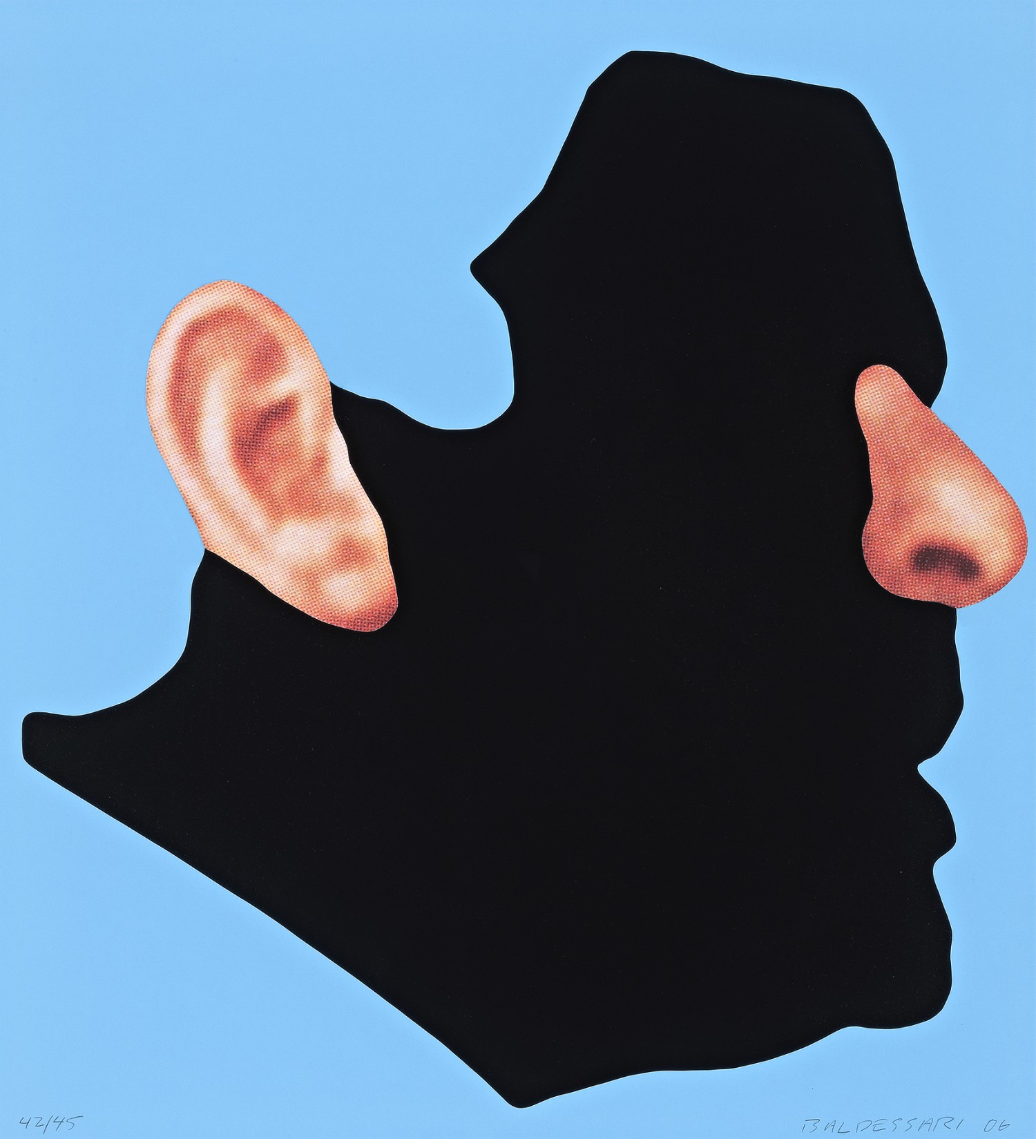 31 · JOHN BALDESSARI, NOSES & EARS, ETC.: PROFILE WITH EAR AND NOSE (COLOR), 2006, FROM ‘THE GEMINI SERIES’