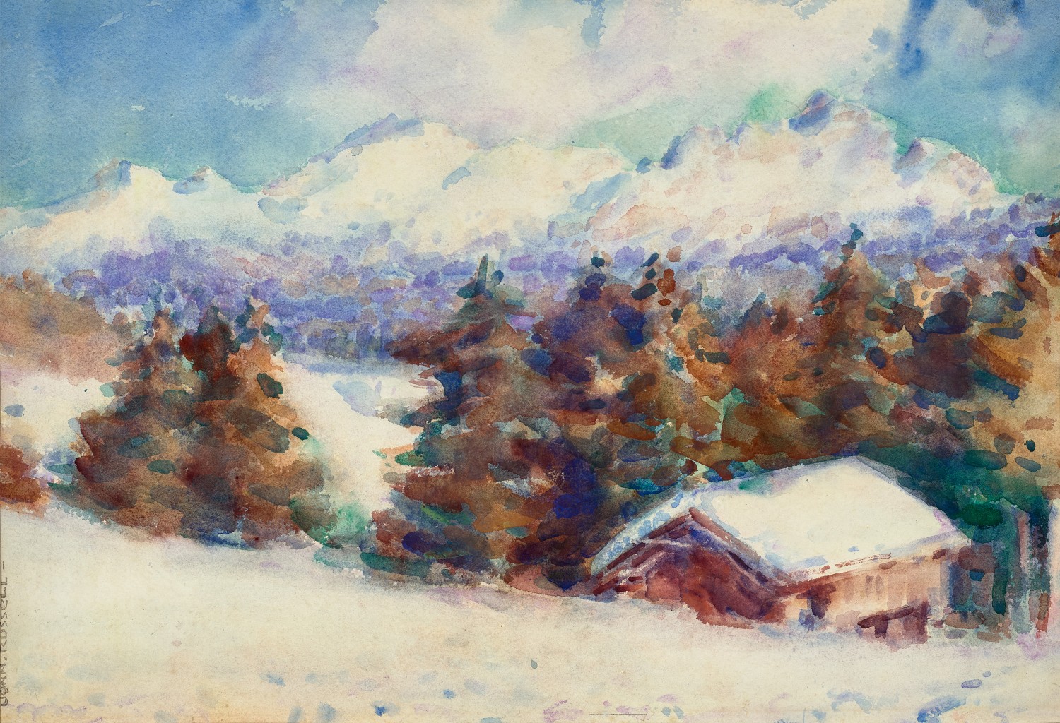 17 · JOHN PETER RUSSELL, SNOW IN THE ALPS (SWITZERLAND), c.1912 - 15