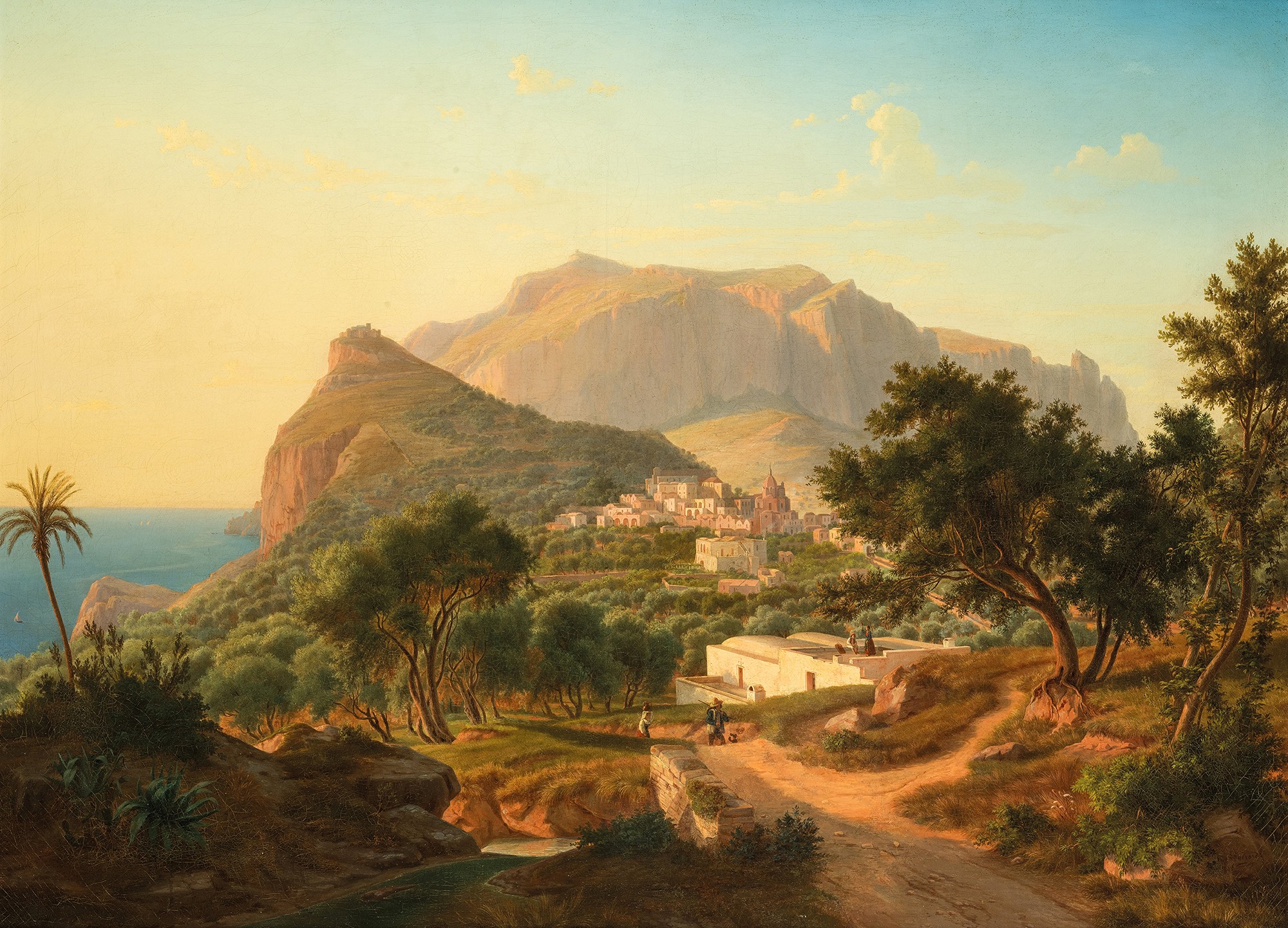 ABENDLANDSCHAFT VON DER INSEL CAPRI, 1846 (EVENING LANDSCAPE FROM THE ...